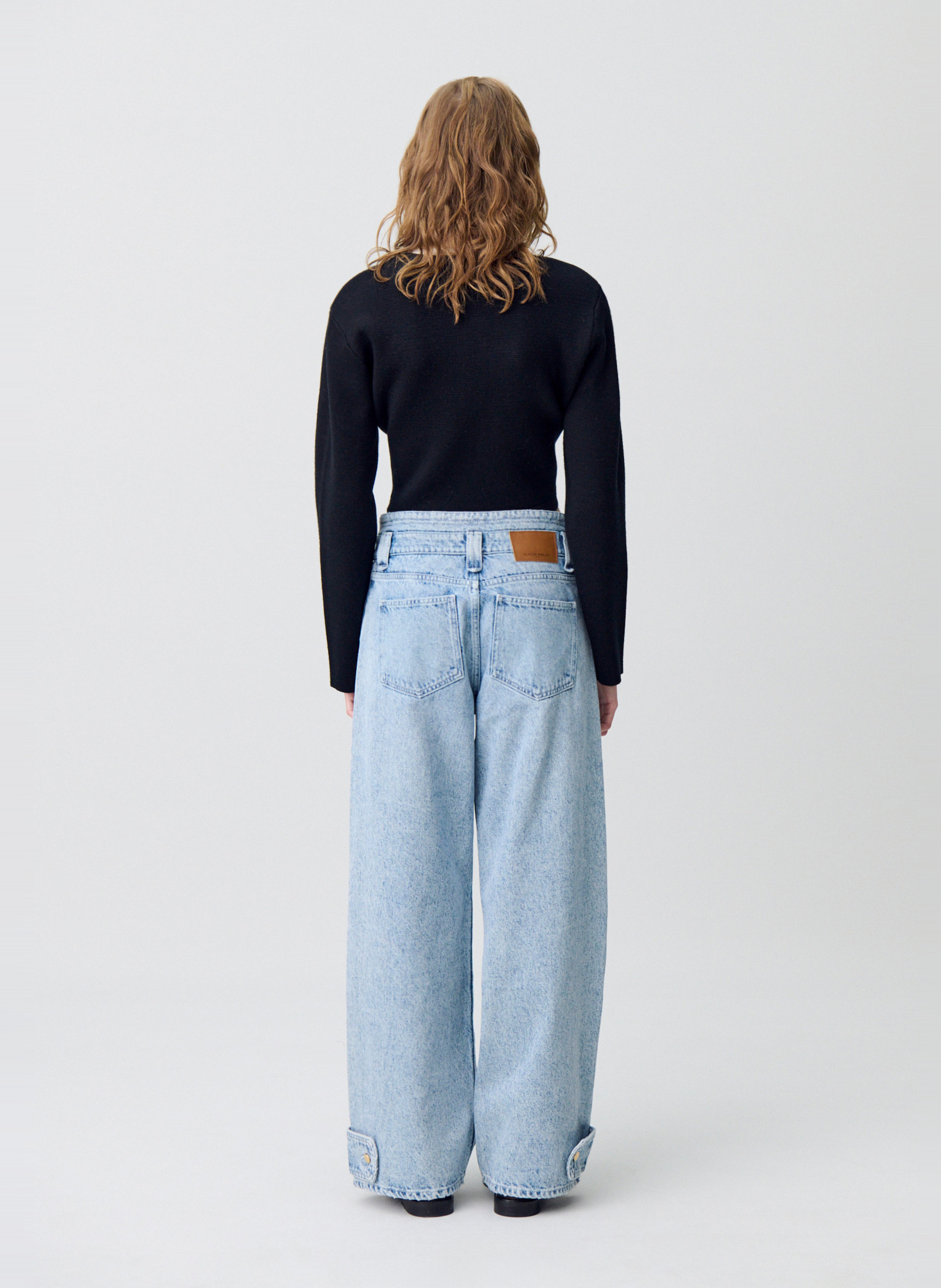 Jean large délavé en coton CLAUDIE PIERLOT Bleu