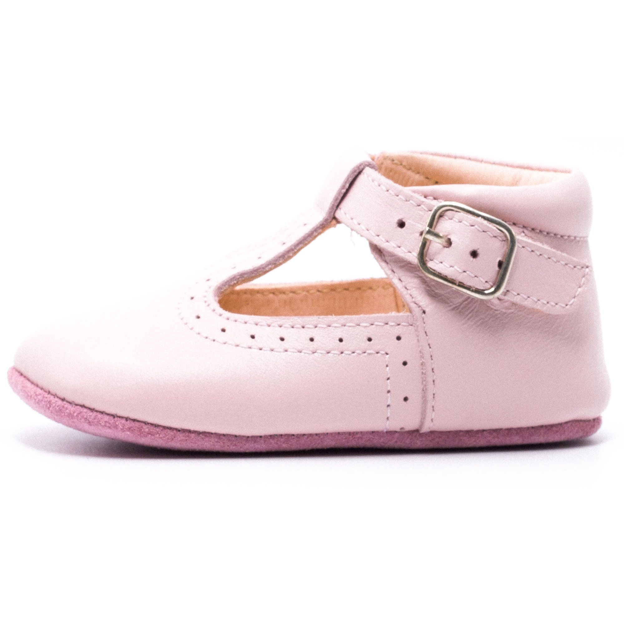 Baby leather bootie Boni & Sidonie Pink