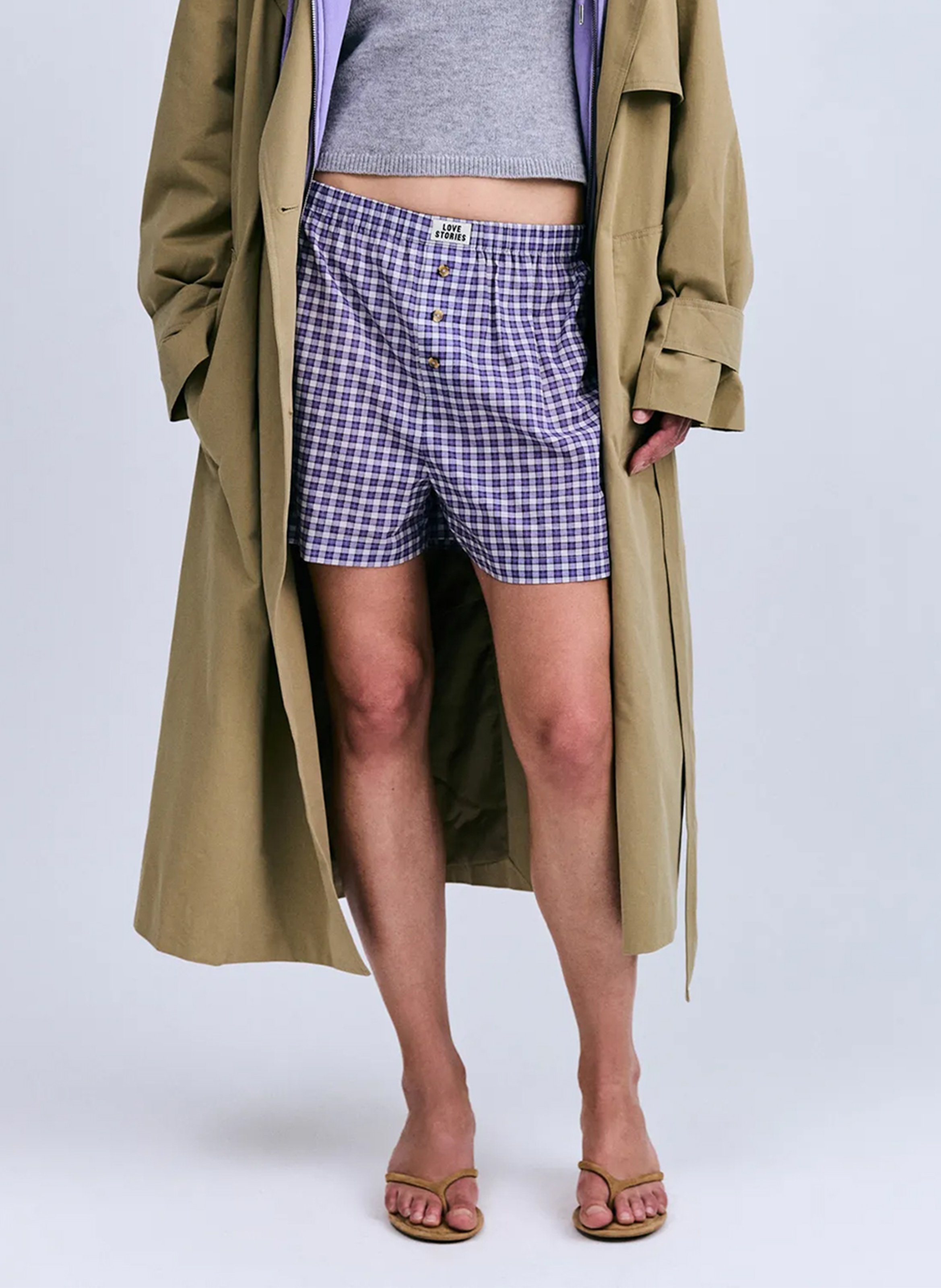 Short à carreauc LOVE STORIES Violet