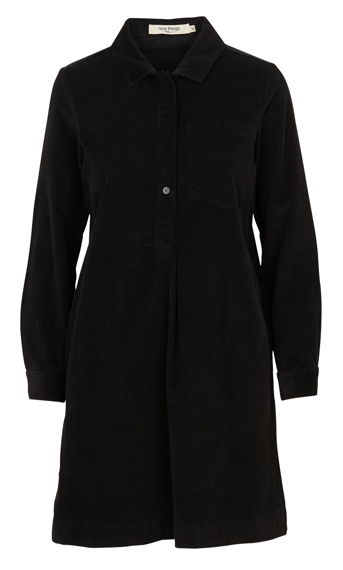 - Narrow tie straps- Racer back- Loose fit- Gathers- 100% cotton- Lined- Back length: 94 cm. NICE THINGS Black