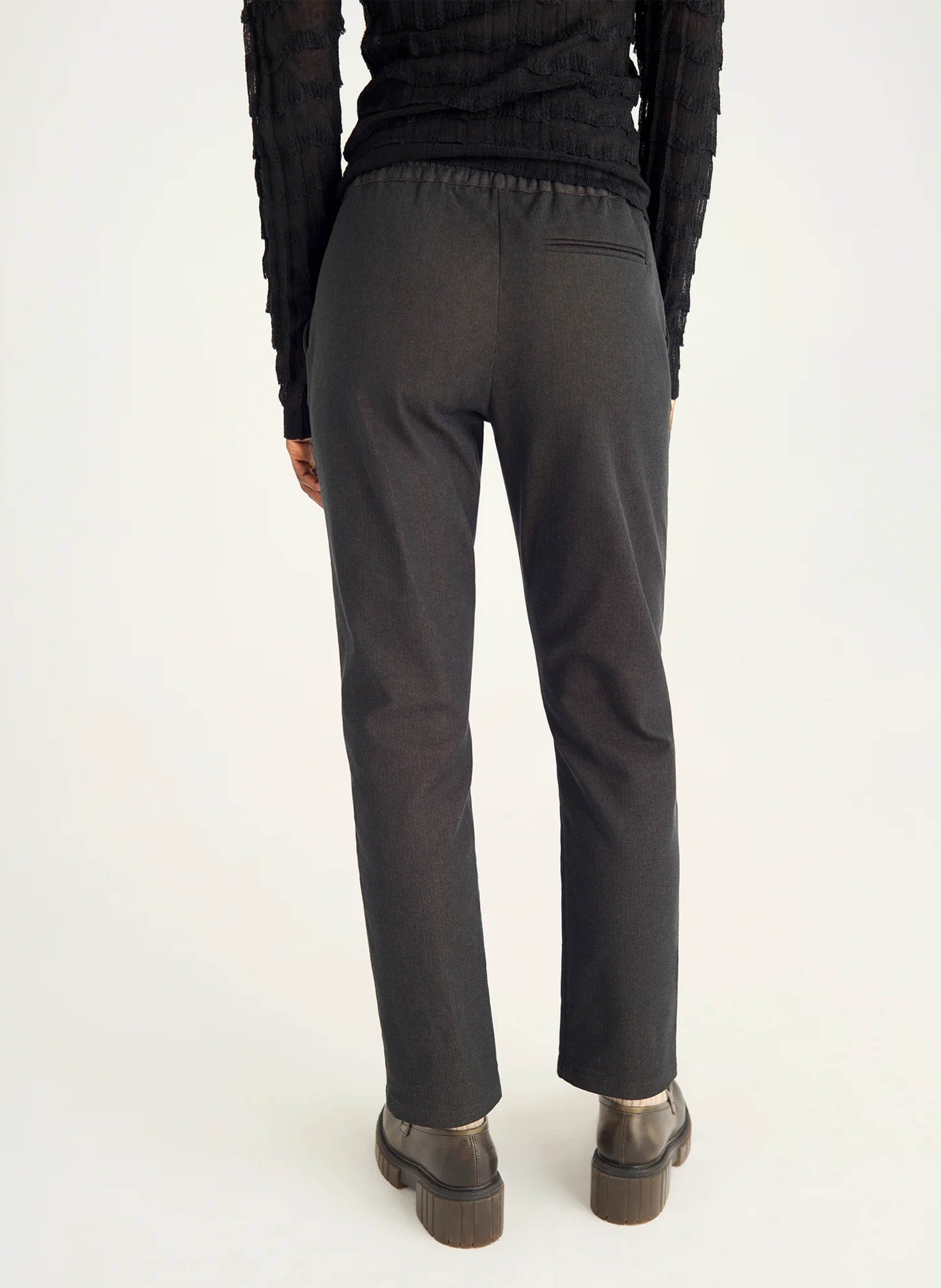 Pantalon slim en coton mélangé COTELAC Noir