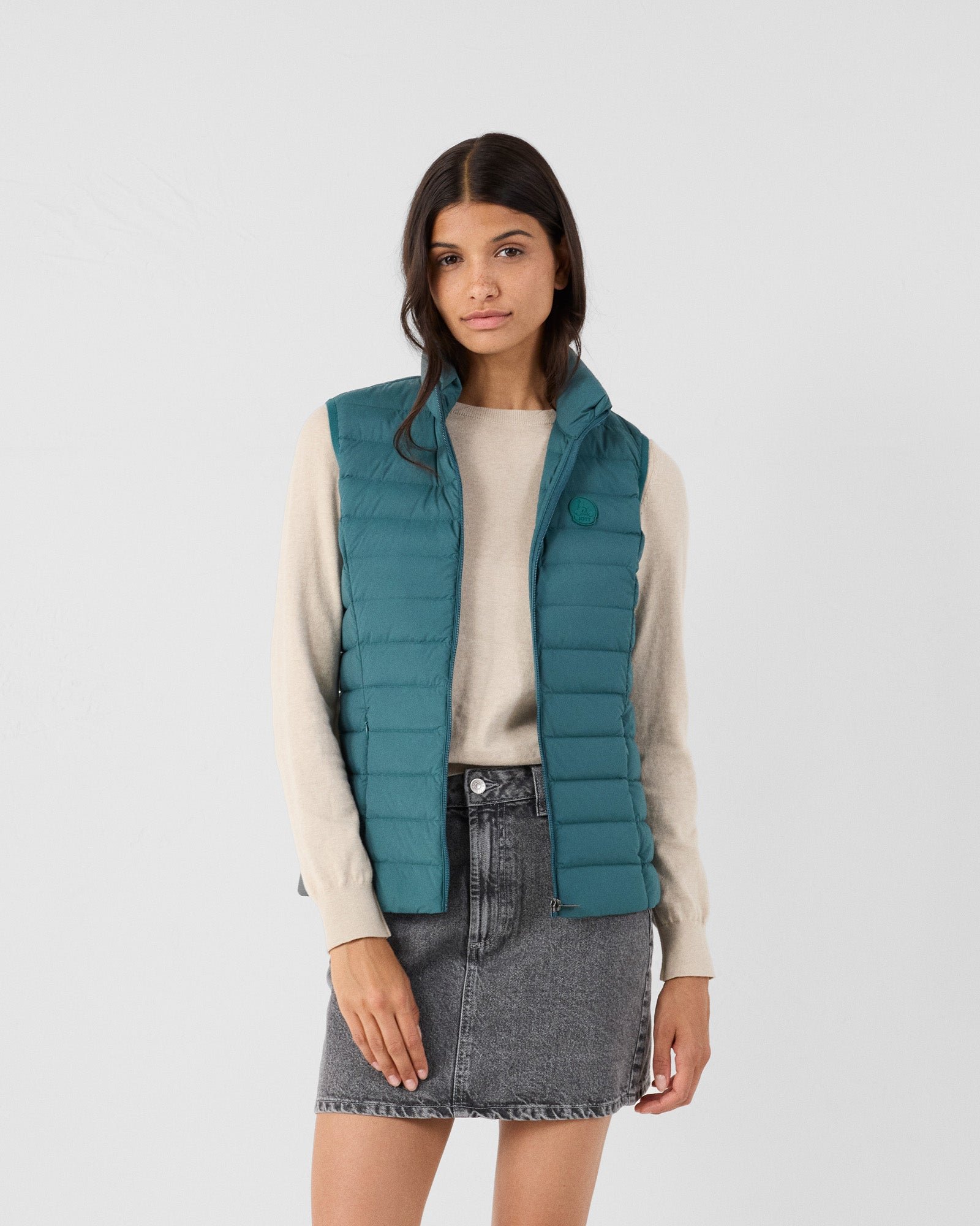 Stretch sleeveless down jacket Grenada JOTT Green