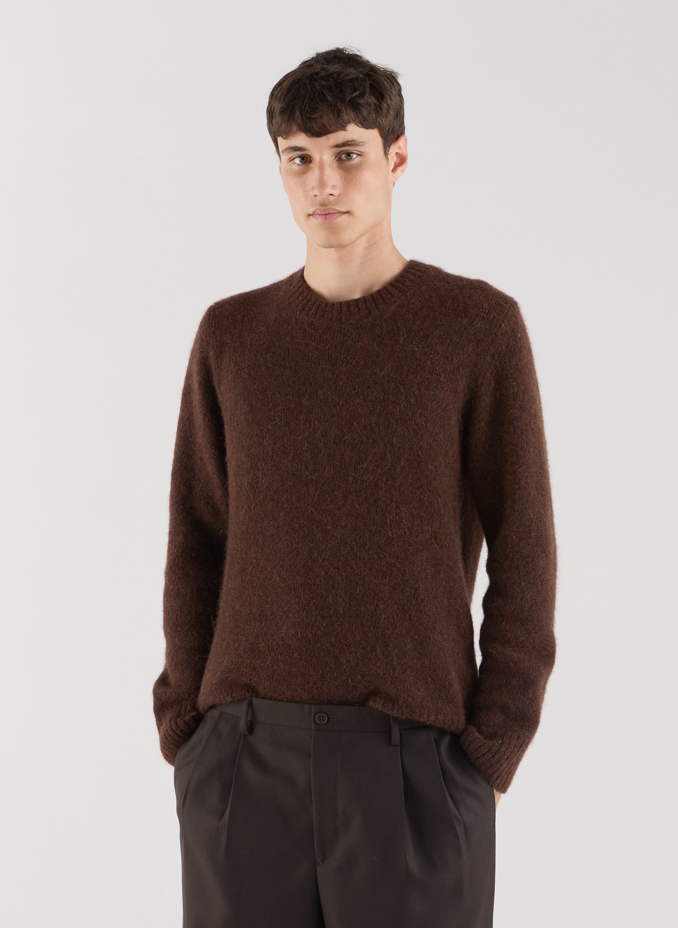 Rundhalspullover aus Alpaka-Mix SAISON 1865