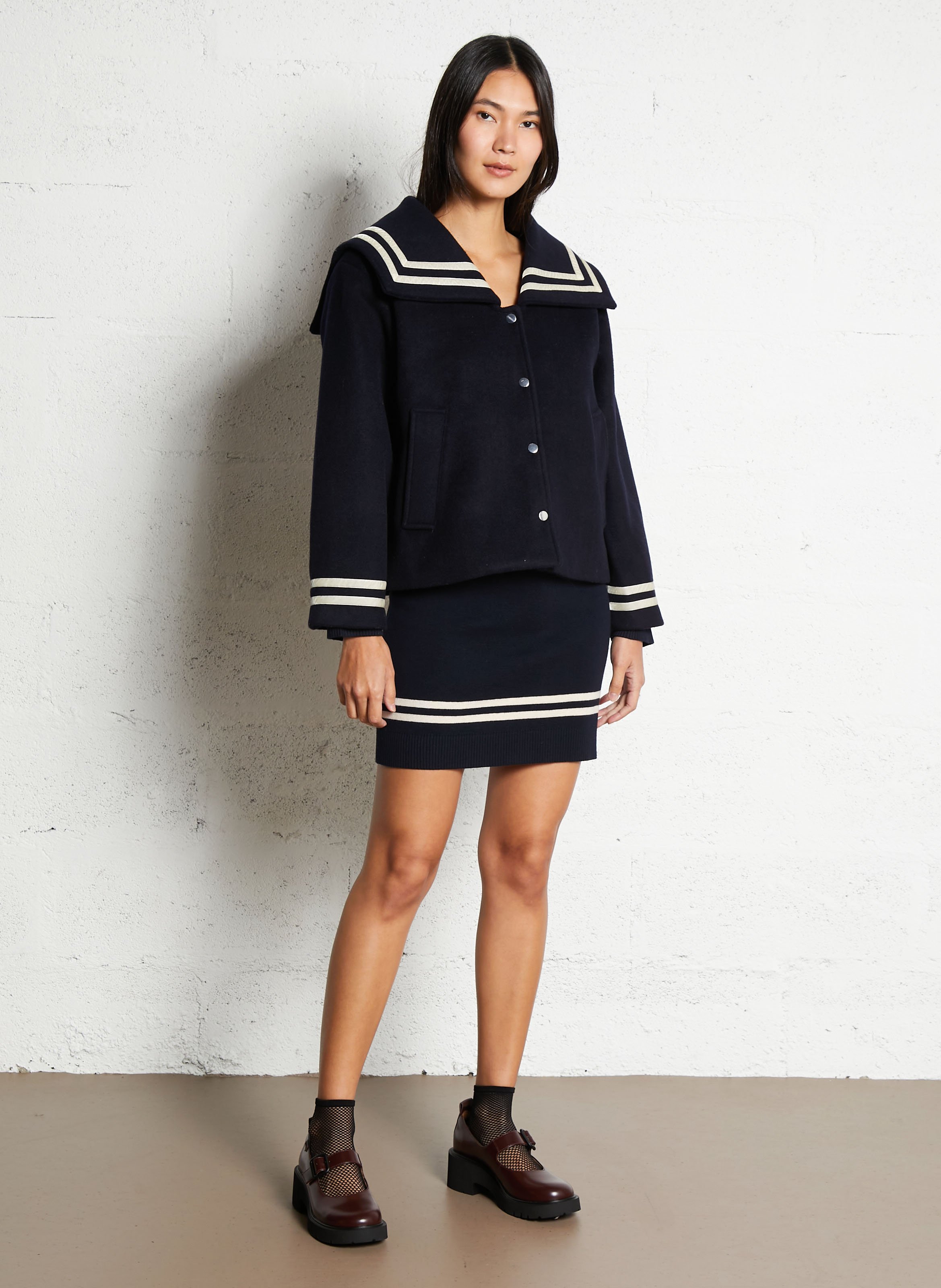 Derbies compensée en cuir CAMPER Rouge