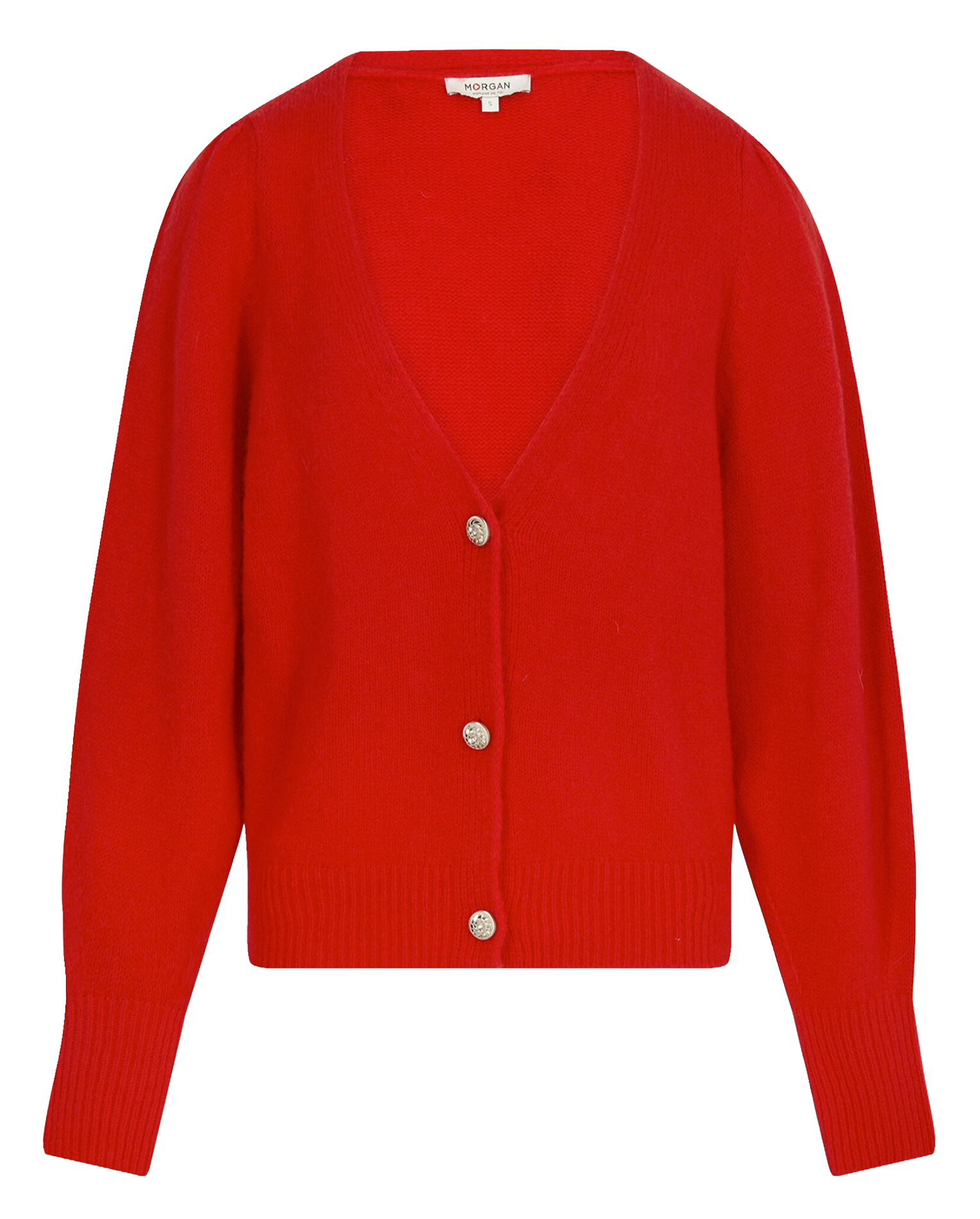 Straight V-neck vest MORGAN Red