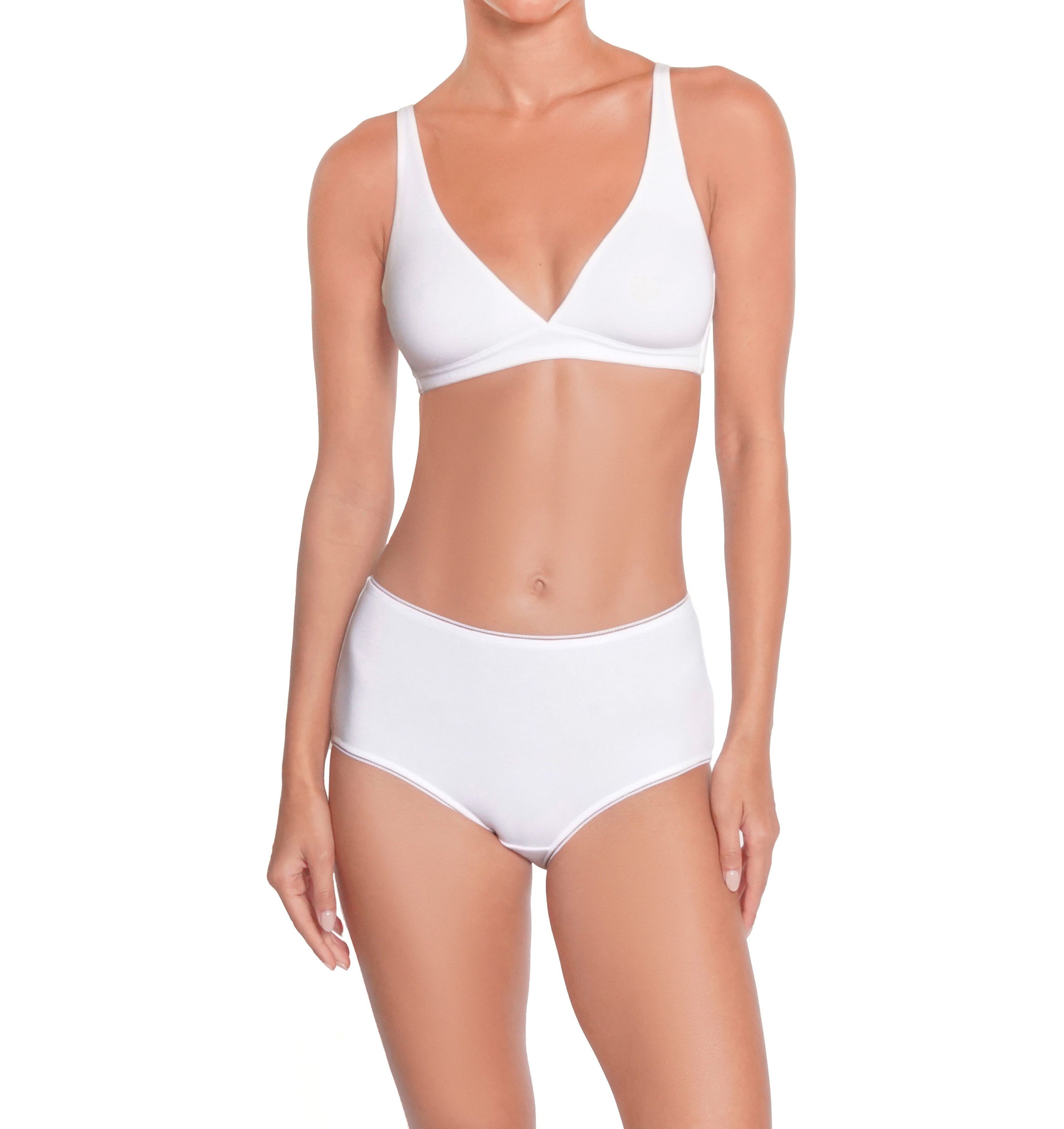 Organic cotton bralette White