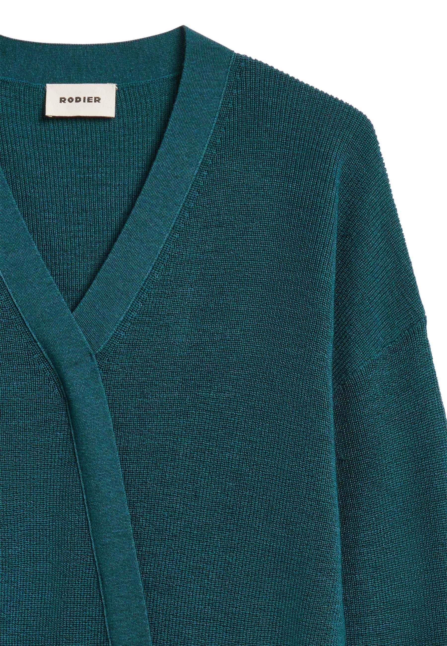 Merino wool trompe l'oeil sweater RODIER Blue