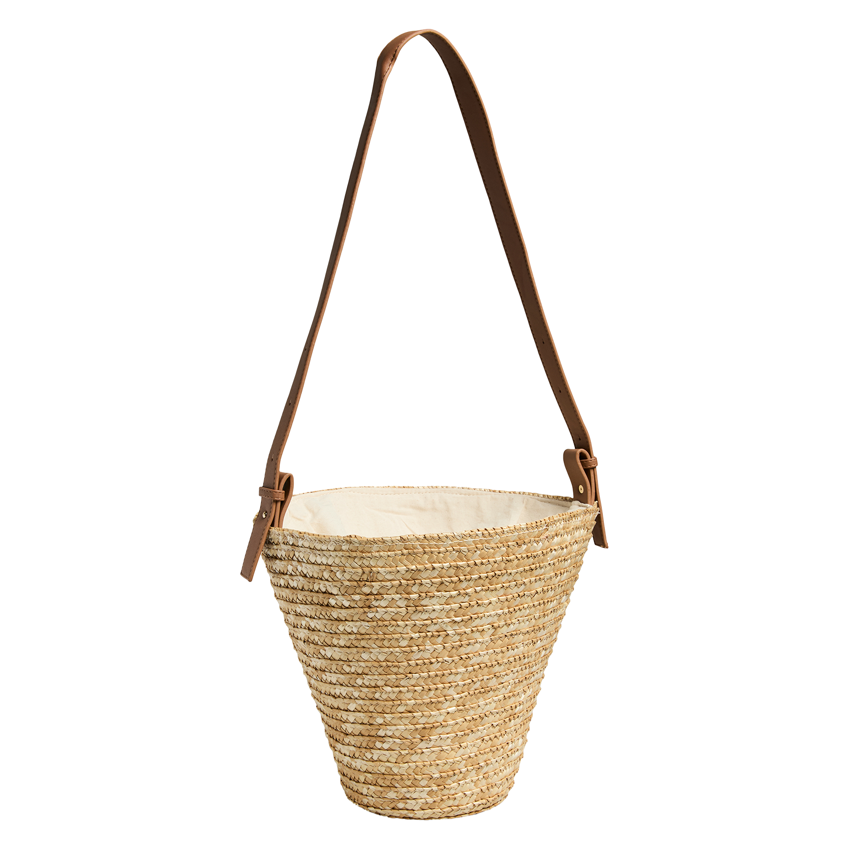 Straw shoulder bag PIECES Green