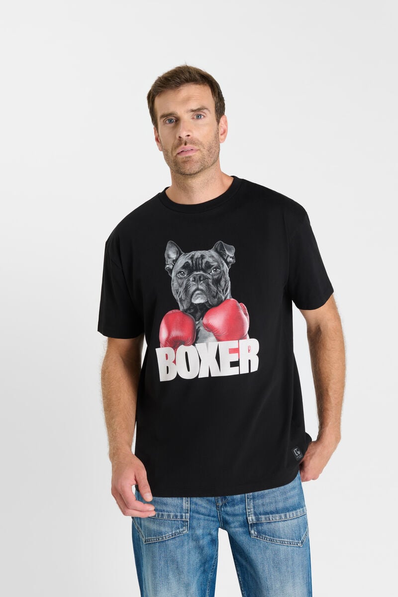 Tommy Badge T-shirt LE TEMPS DES CERISES Black