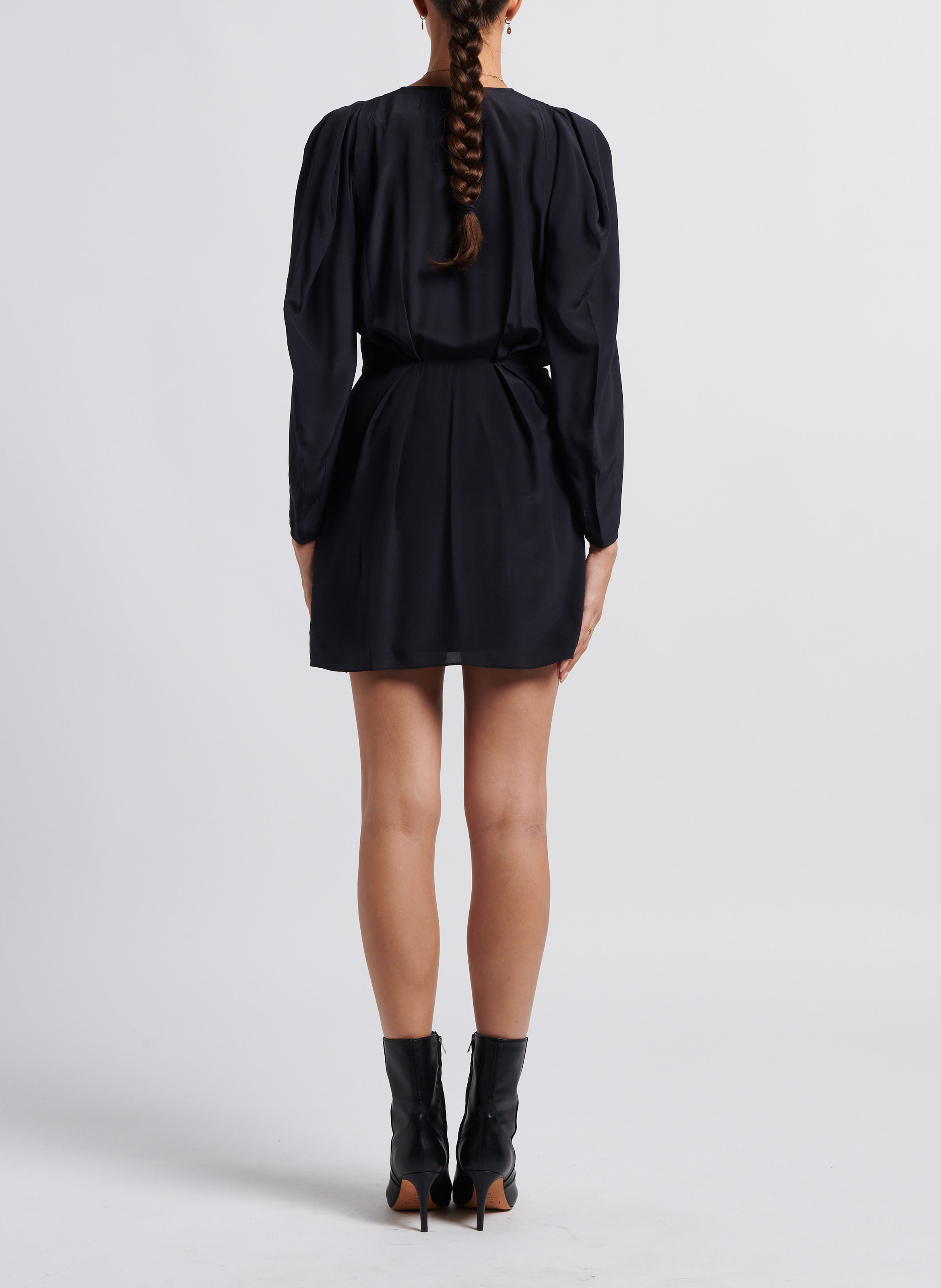 Robe courte col v en soie  IRO Noir