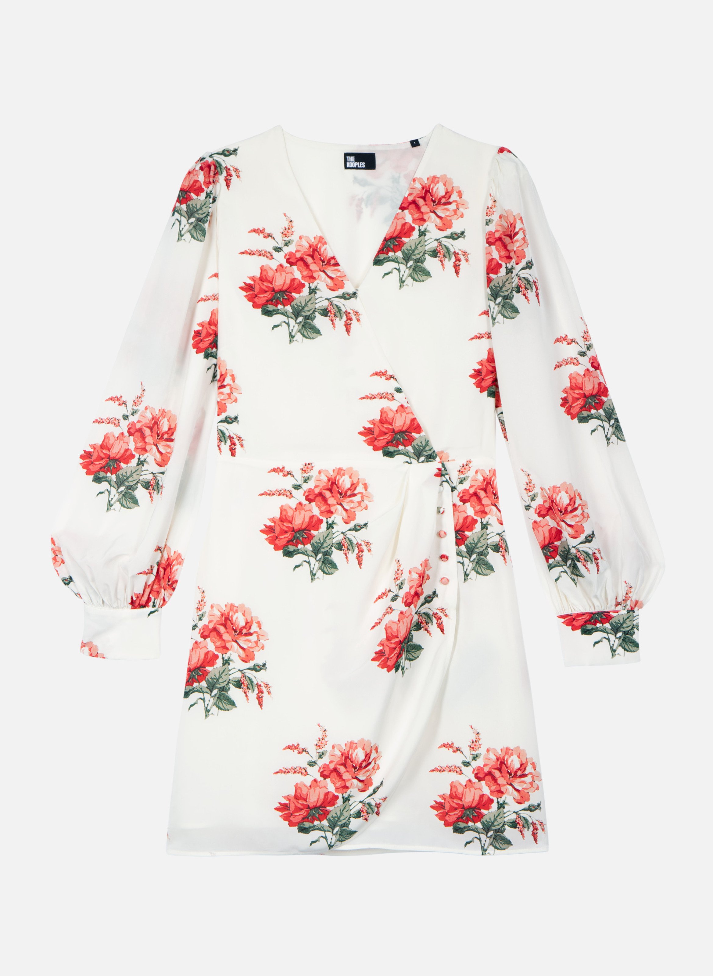 Short floral print wrap dress THE KOOPLES White