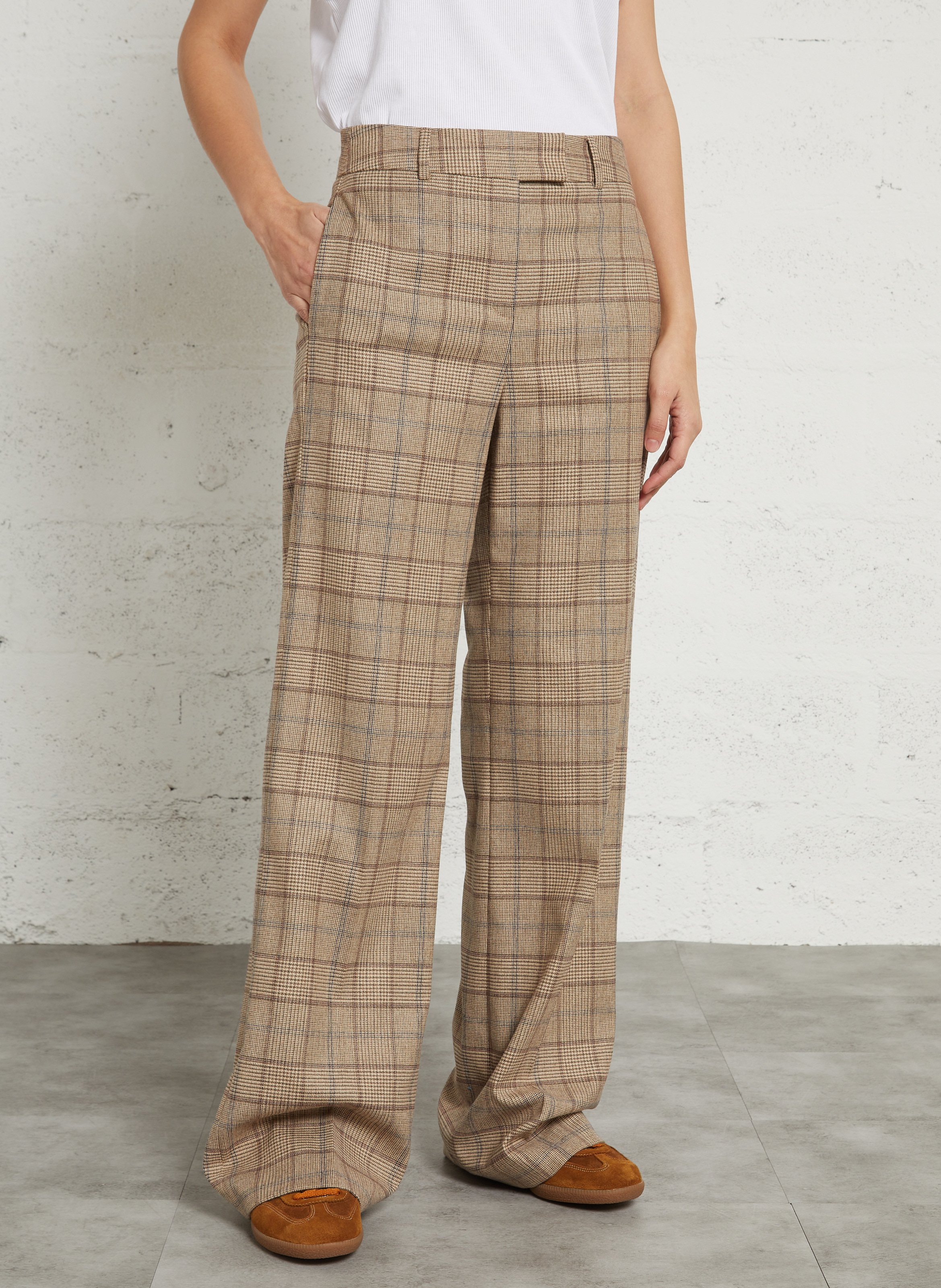 Pantalon de tailleur à carreaux MAISON 123 Beige