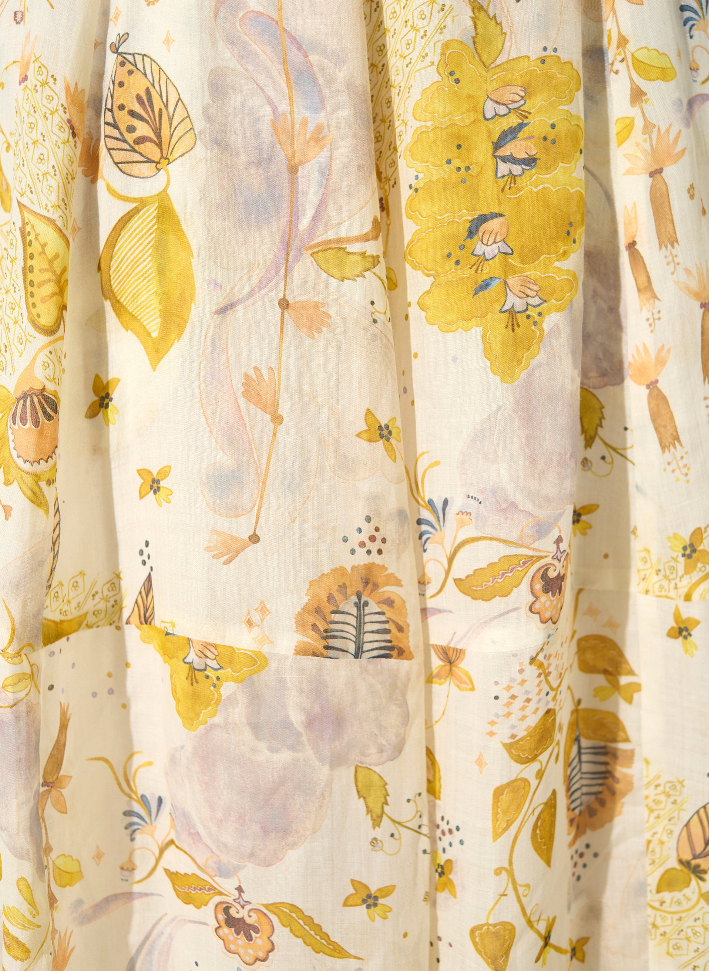 Jupe longue imprimée COTELAC Blanc