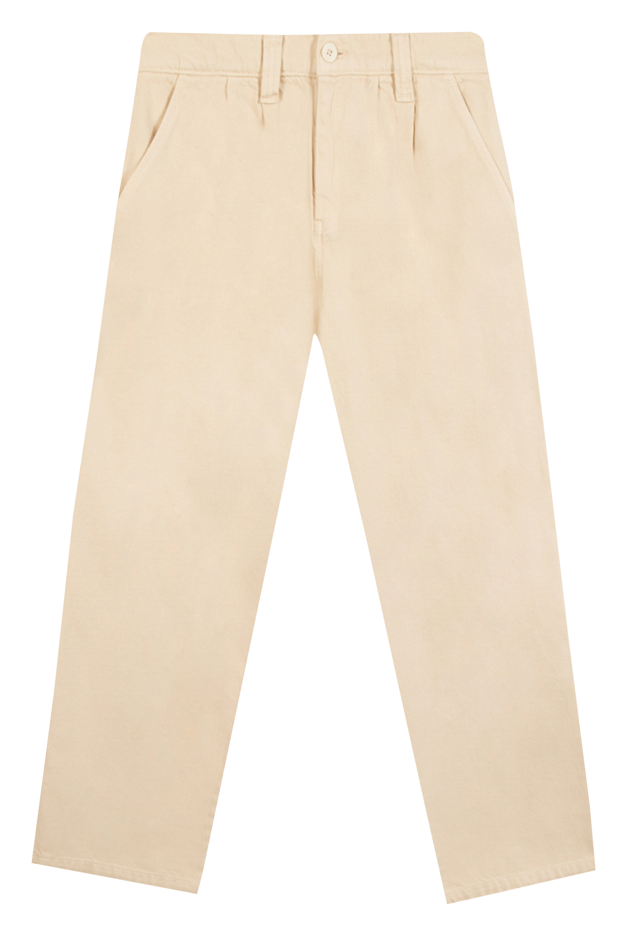 Pantalon droit en coton FAGUO Beige
