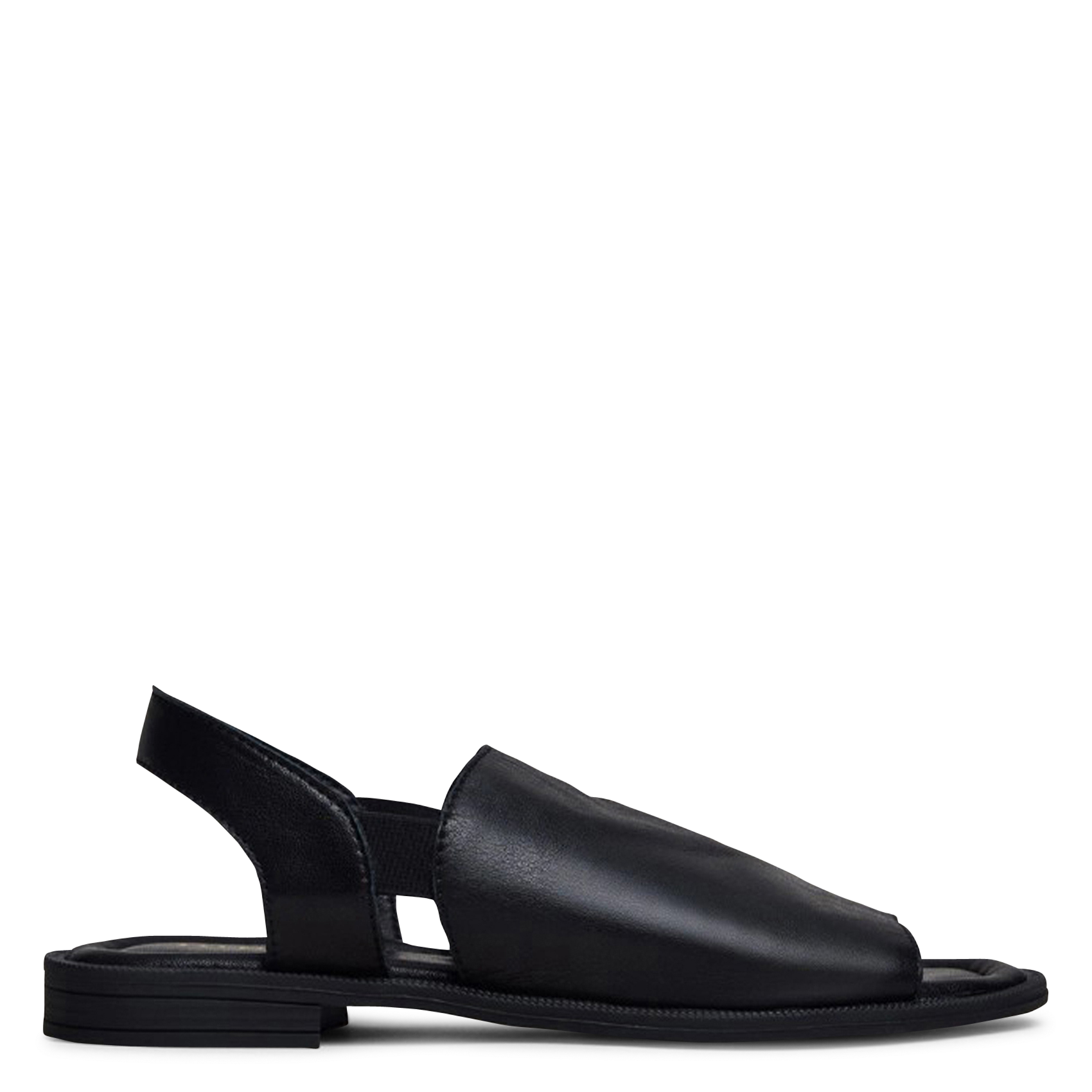 Sandales plates unies en cuir JONAK