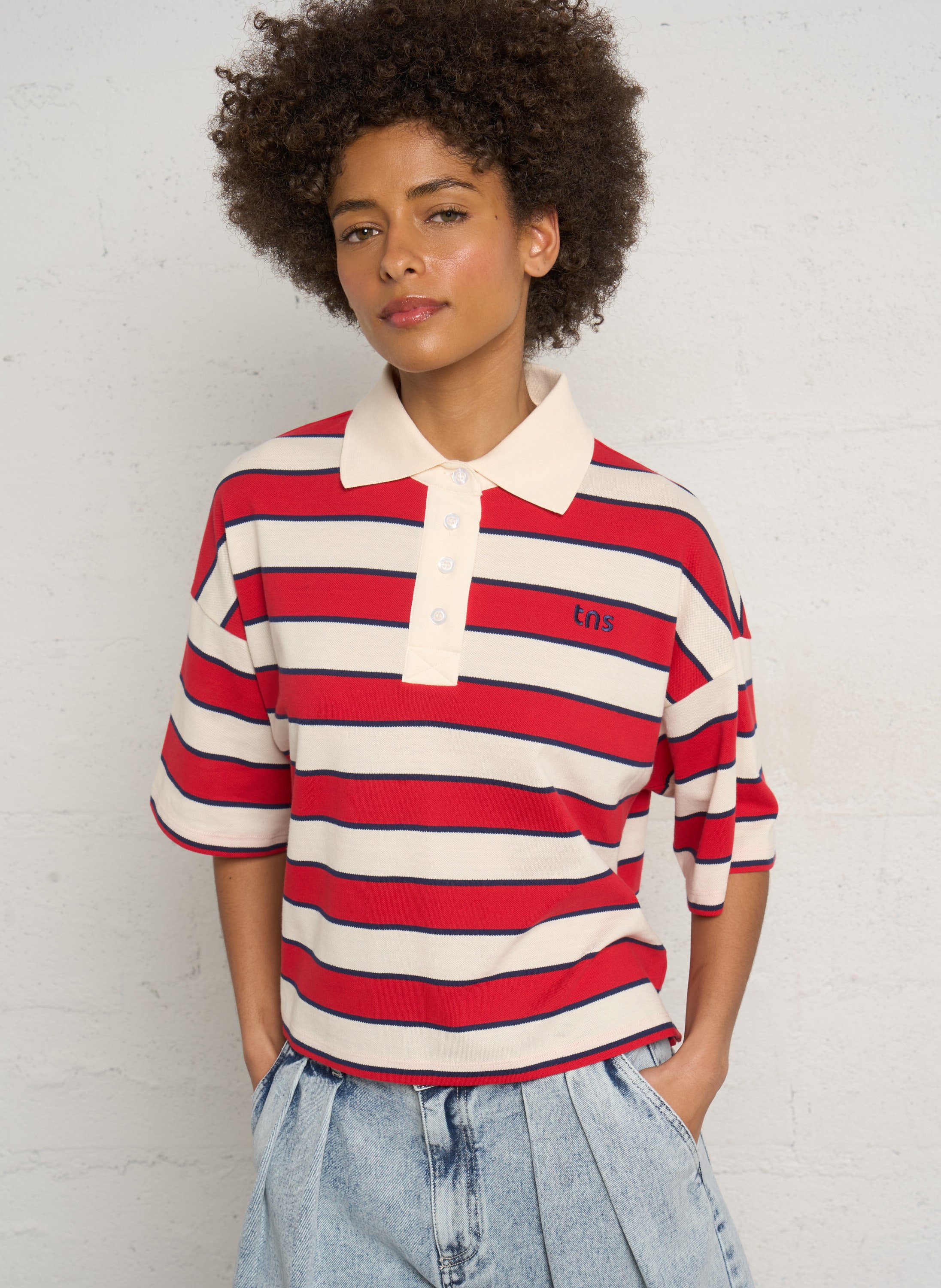 Polo-Stricktop THE NEW SOCIETY Rot