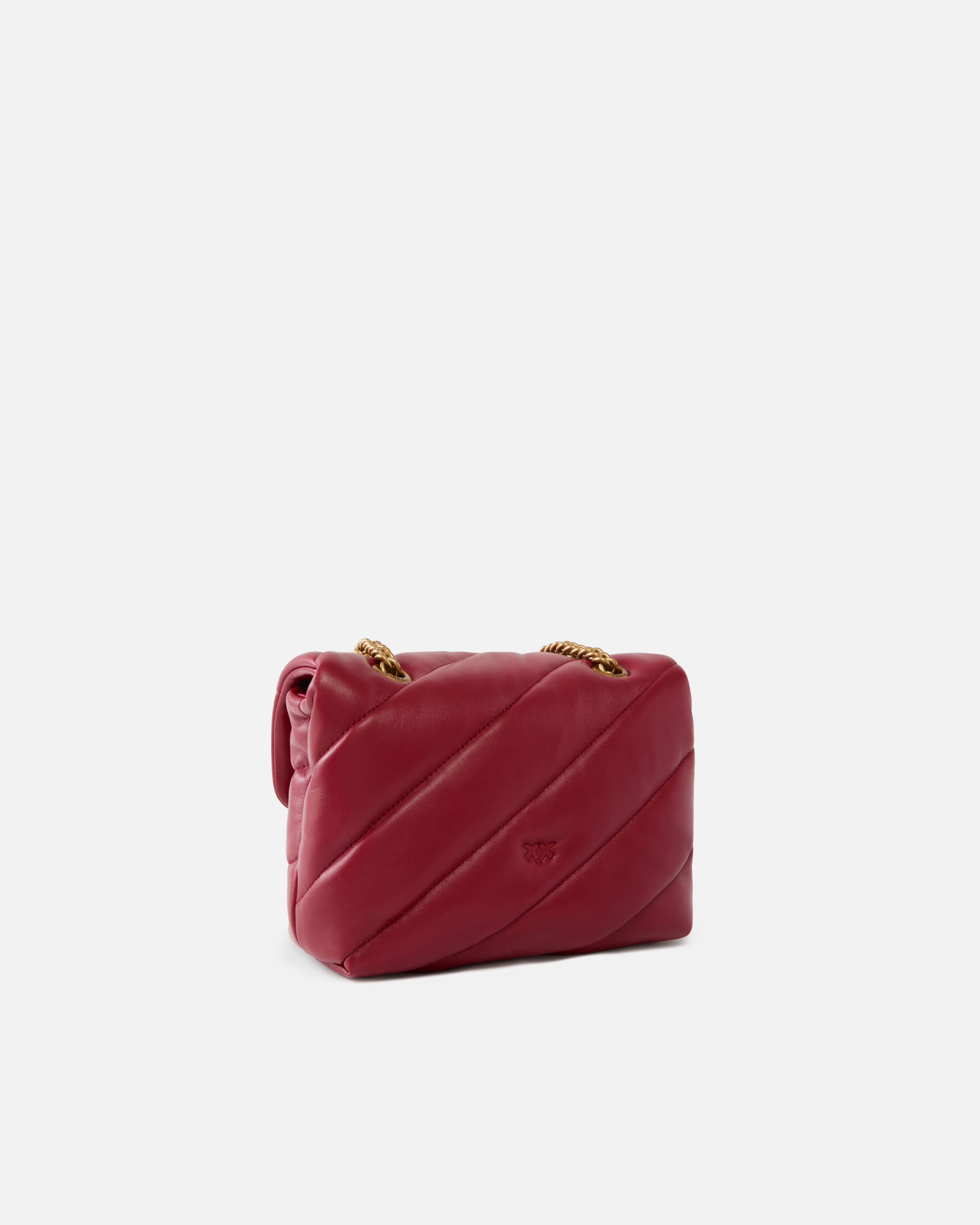 Small Love Bag Puff Maxi Quilt Crossbody Bag Red