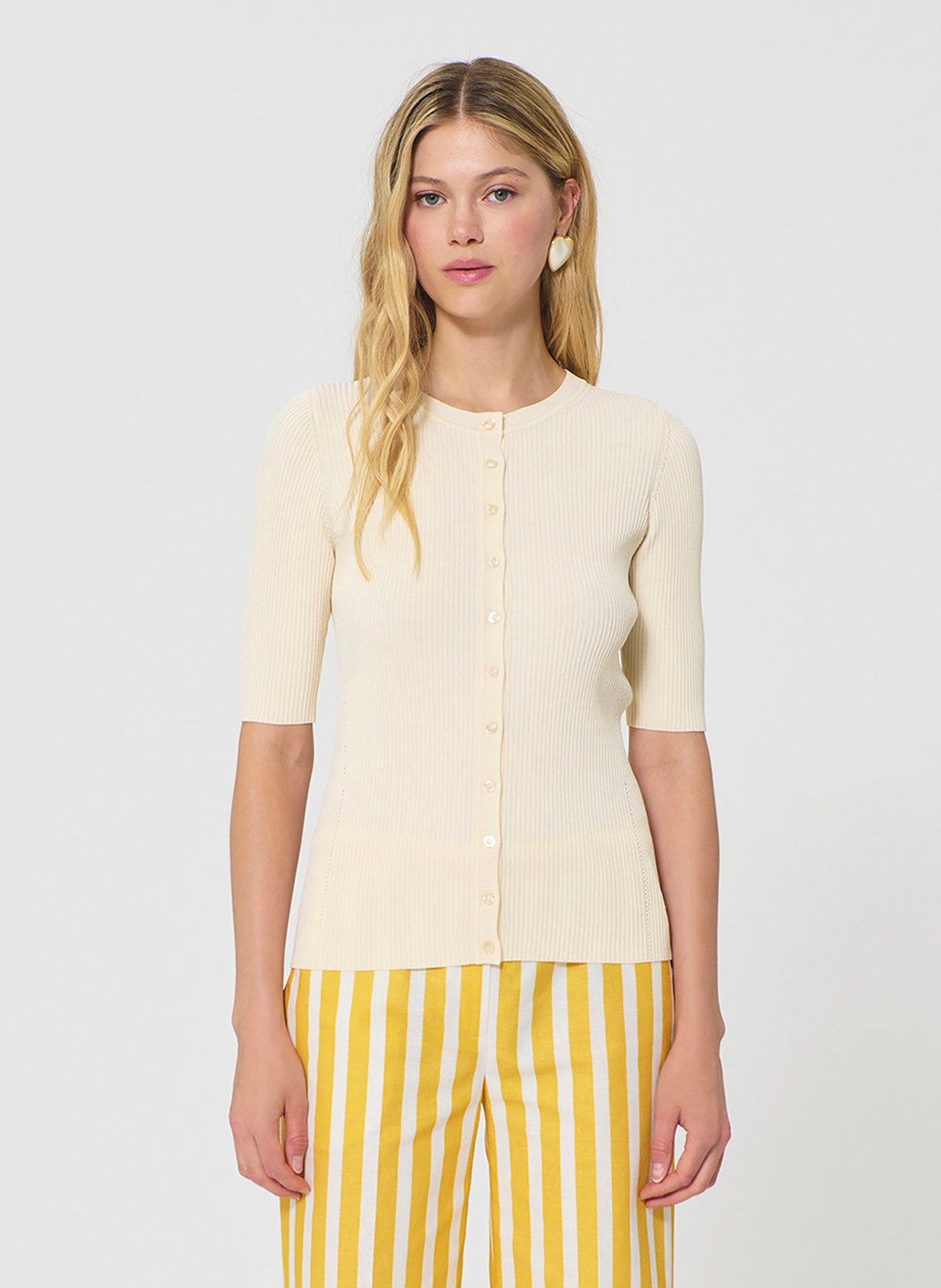 Angepasstes Rundhals-Strickweste TARA JARMON