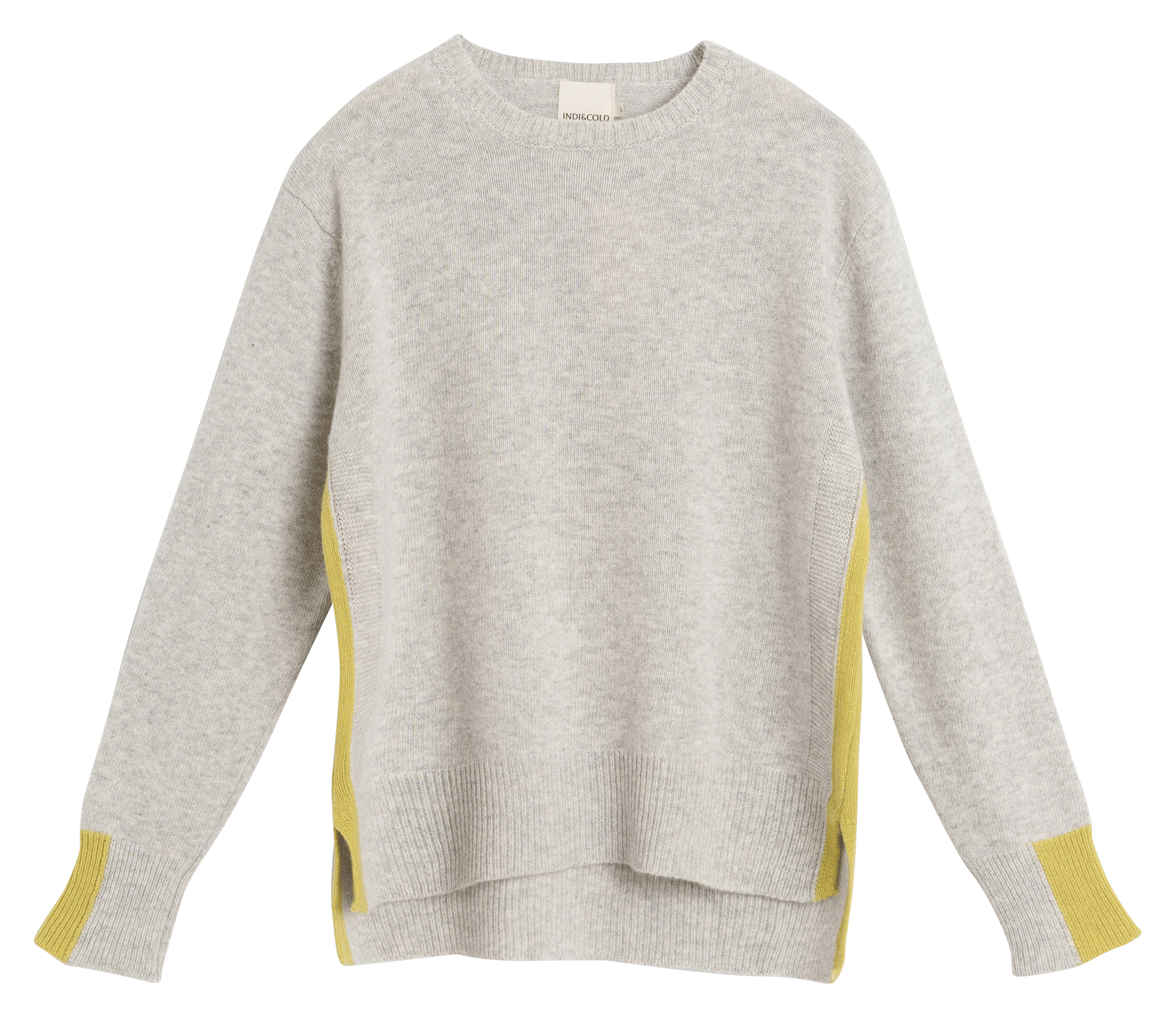 Round-neck straight sweater INDI & COLD Grey