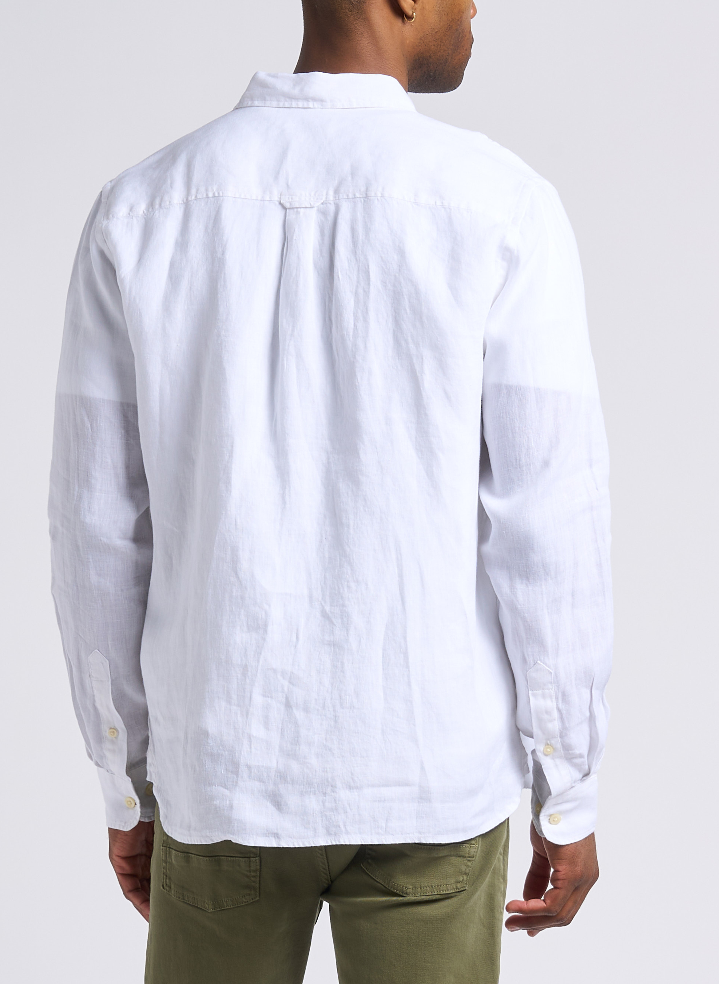 Regular-fit linen shirt KNOWLEDGE COTTON APPAREL White