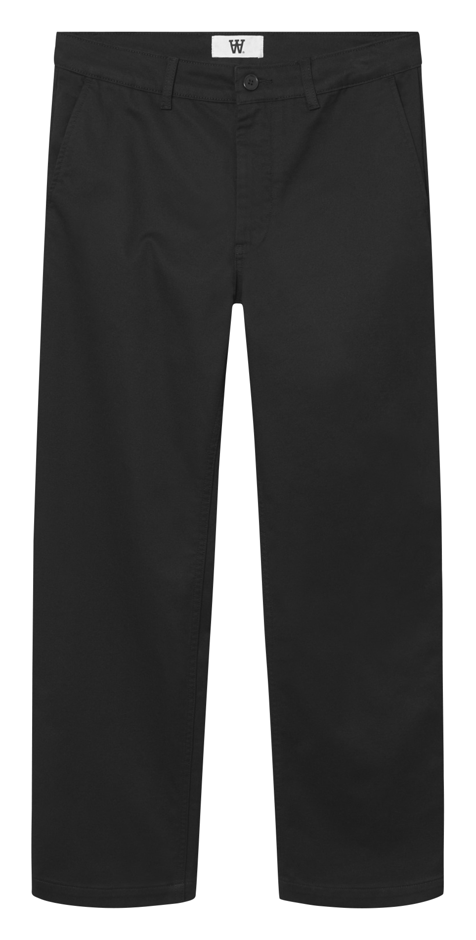 Straight-leg organic cotton-blend pants WOOD WOOD Black