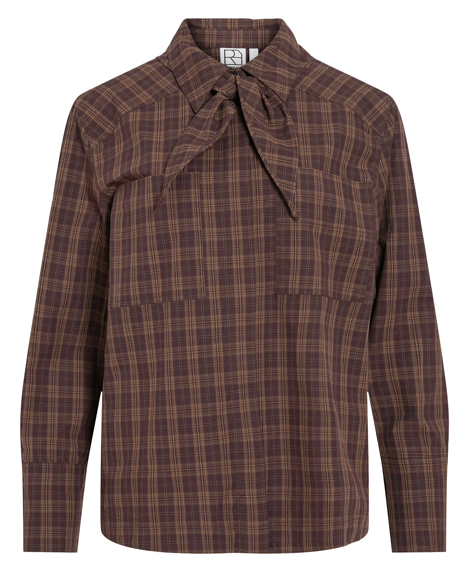 Straight cotton shirt ROUGE EDIT Brown