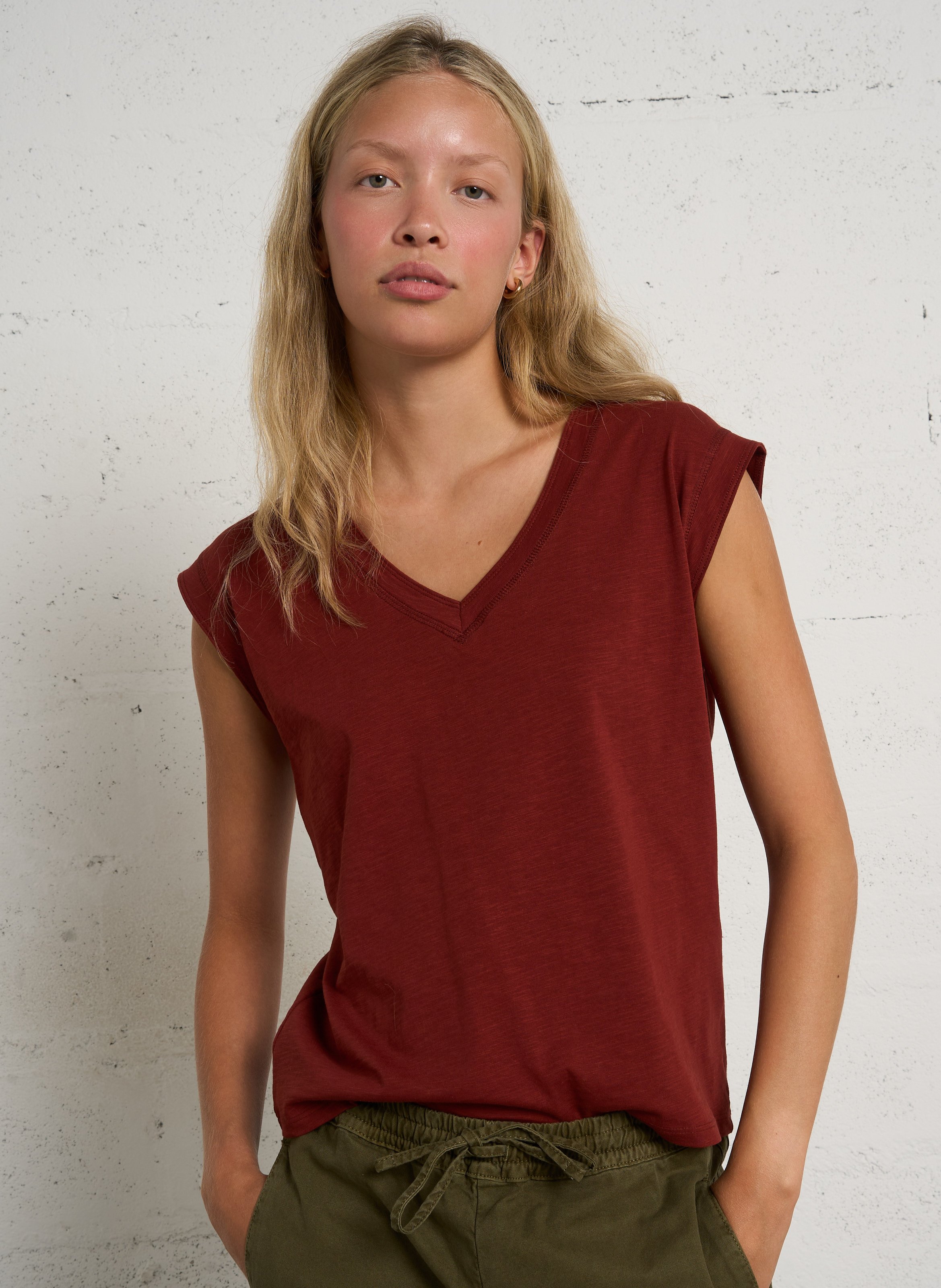 Heathered cotton tank top MAISON 123
