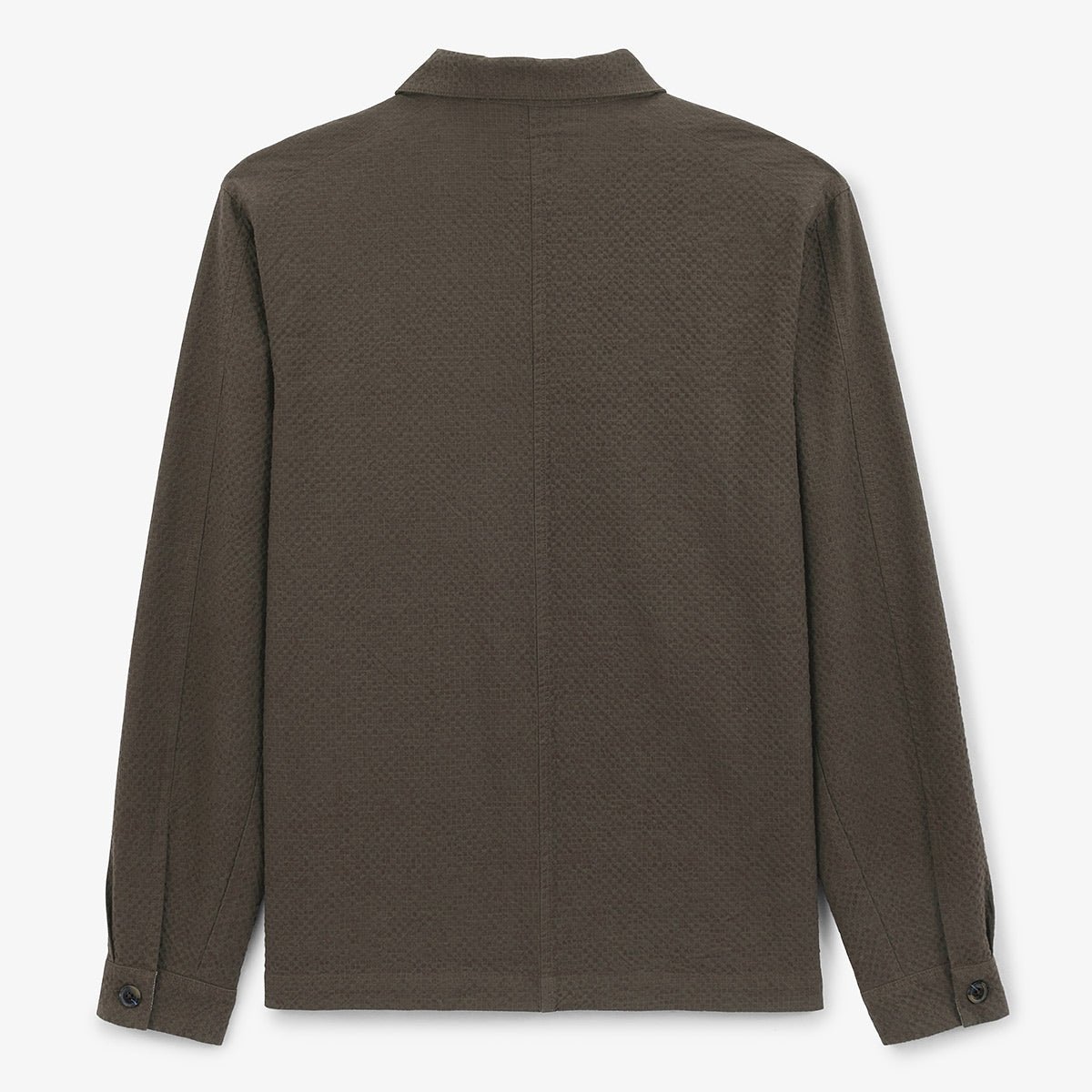 Worker cotton seersucker jacket SERGE BLANCO Brown