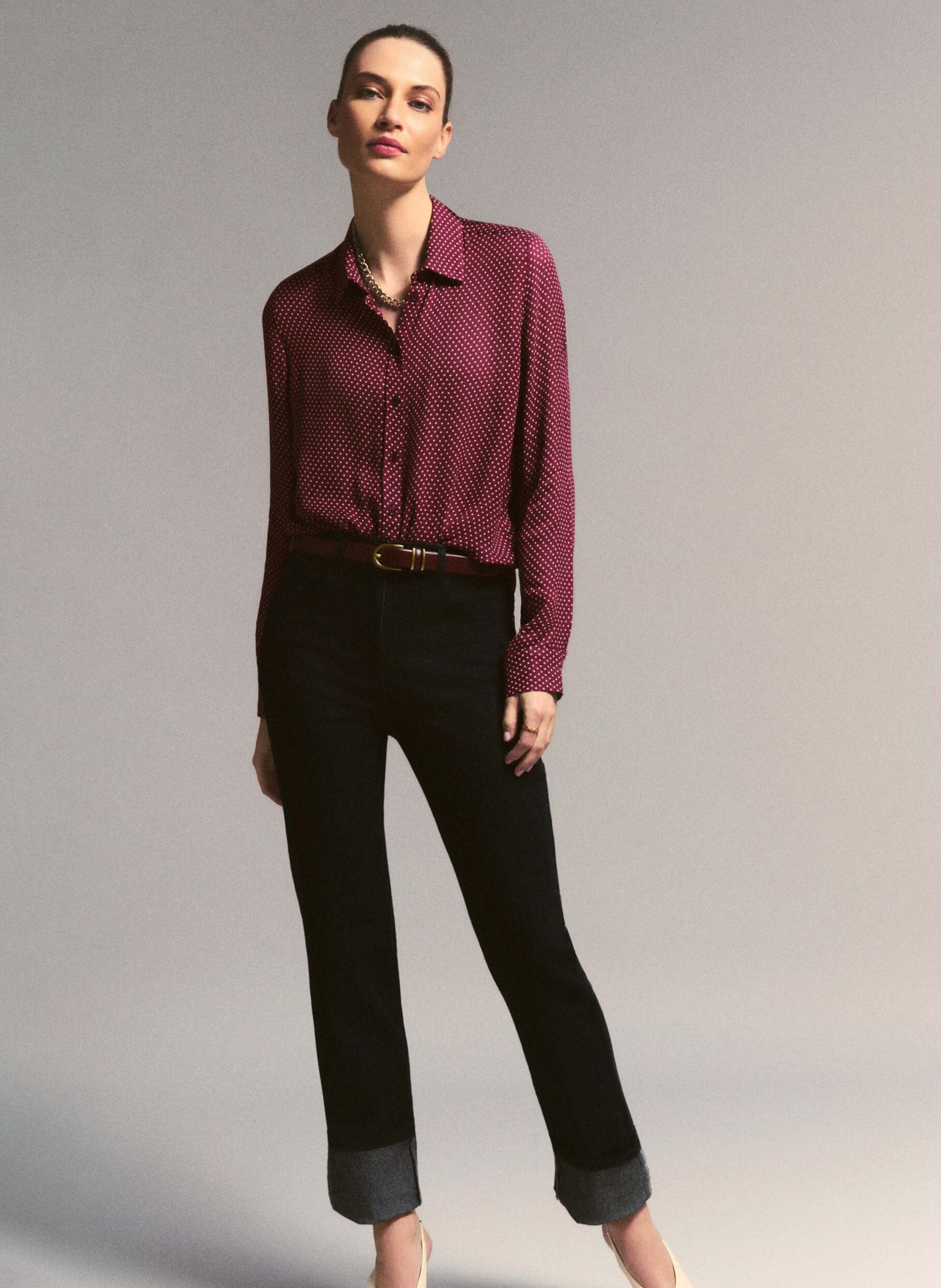 Chemise col classique  CAROLL Rouge