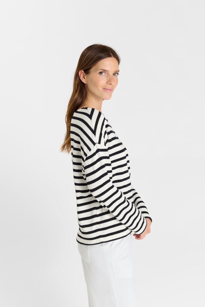 Round-neck sweater LE TEMPS DES CERISES White