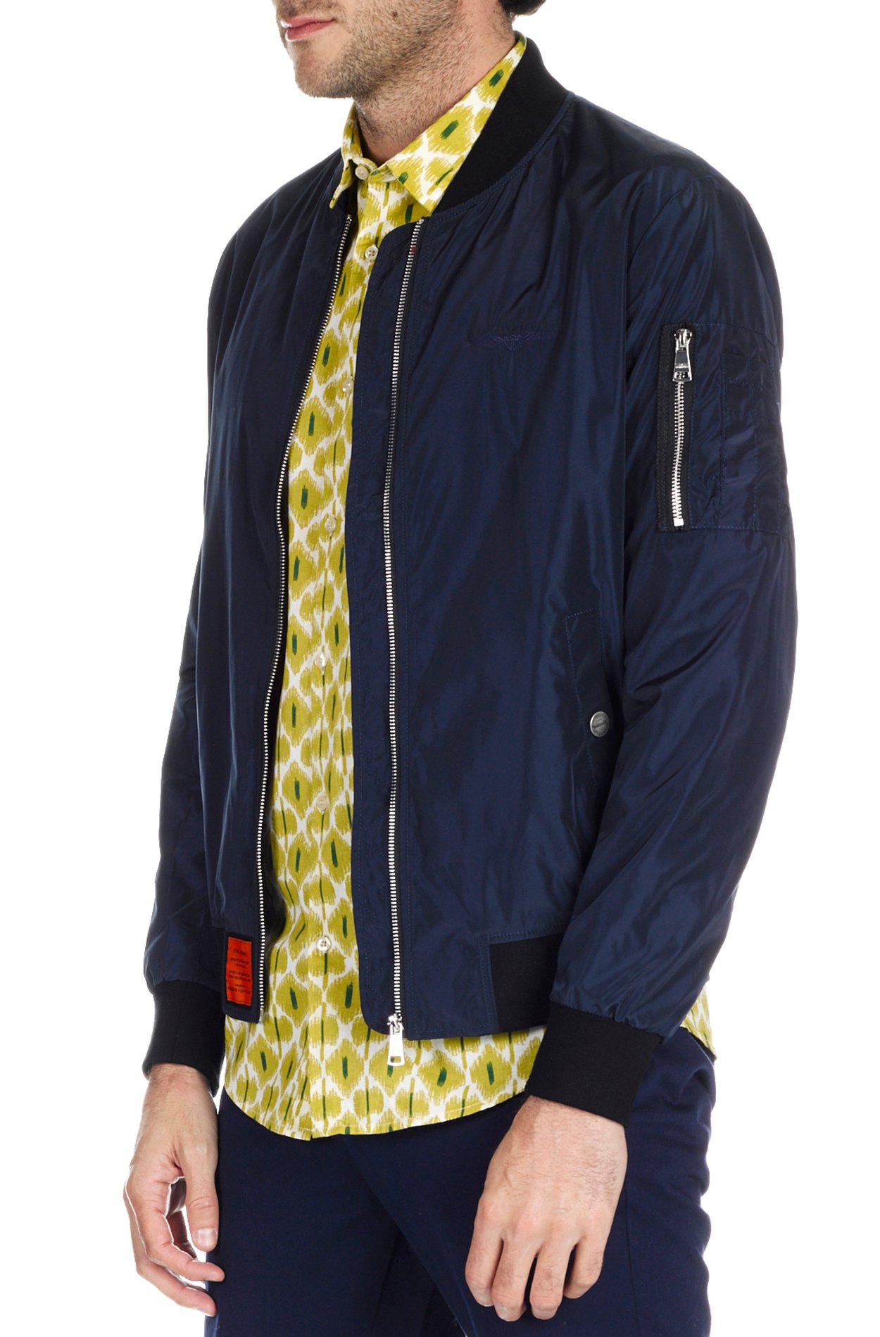 Veste zippée droite unie BOMBERS ORIGINAL Bleu