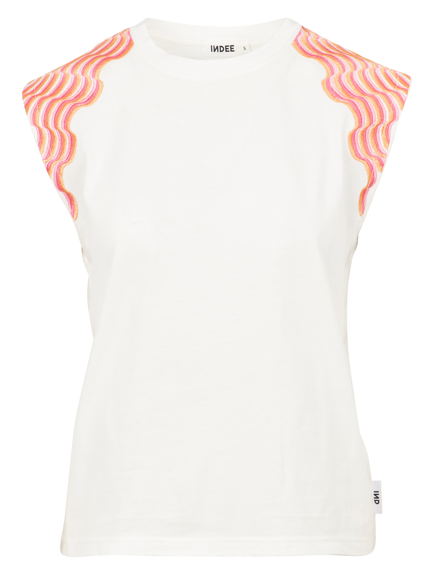 Tee-shirt brodé en coton INDEE Blanc