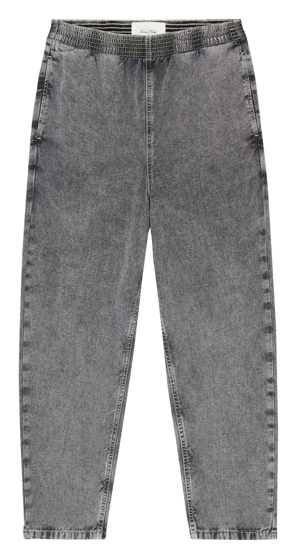 Straight Cut High Waist Jeans aus Baumwolle AMERICAN VINTAGE Grau