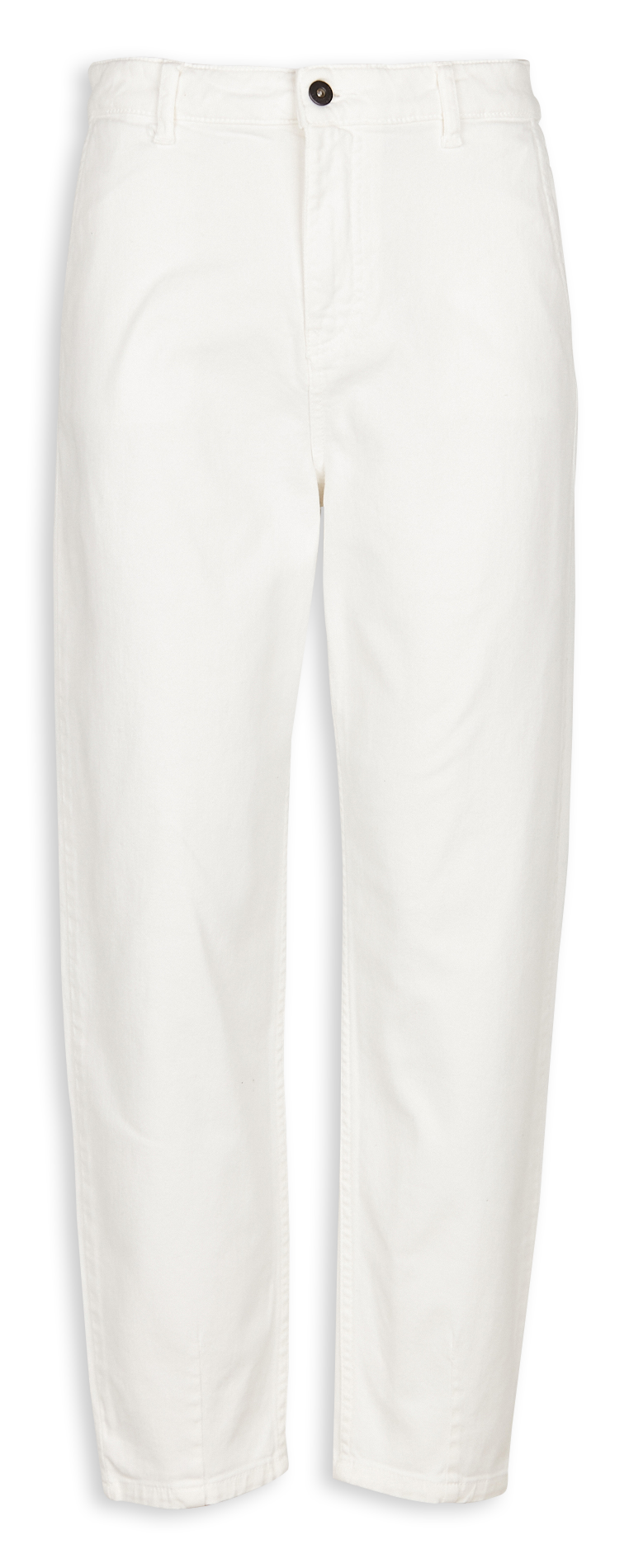 Jean mom taille haute en coton bio mélangé LA FEE MARABOUTEE Blanc