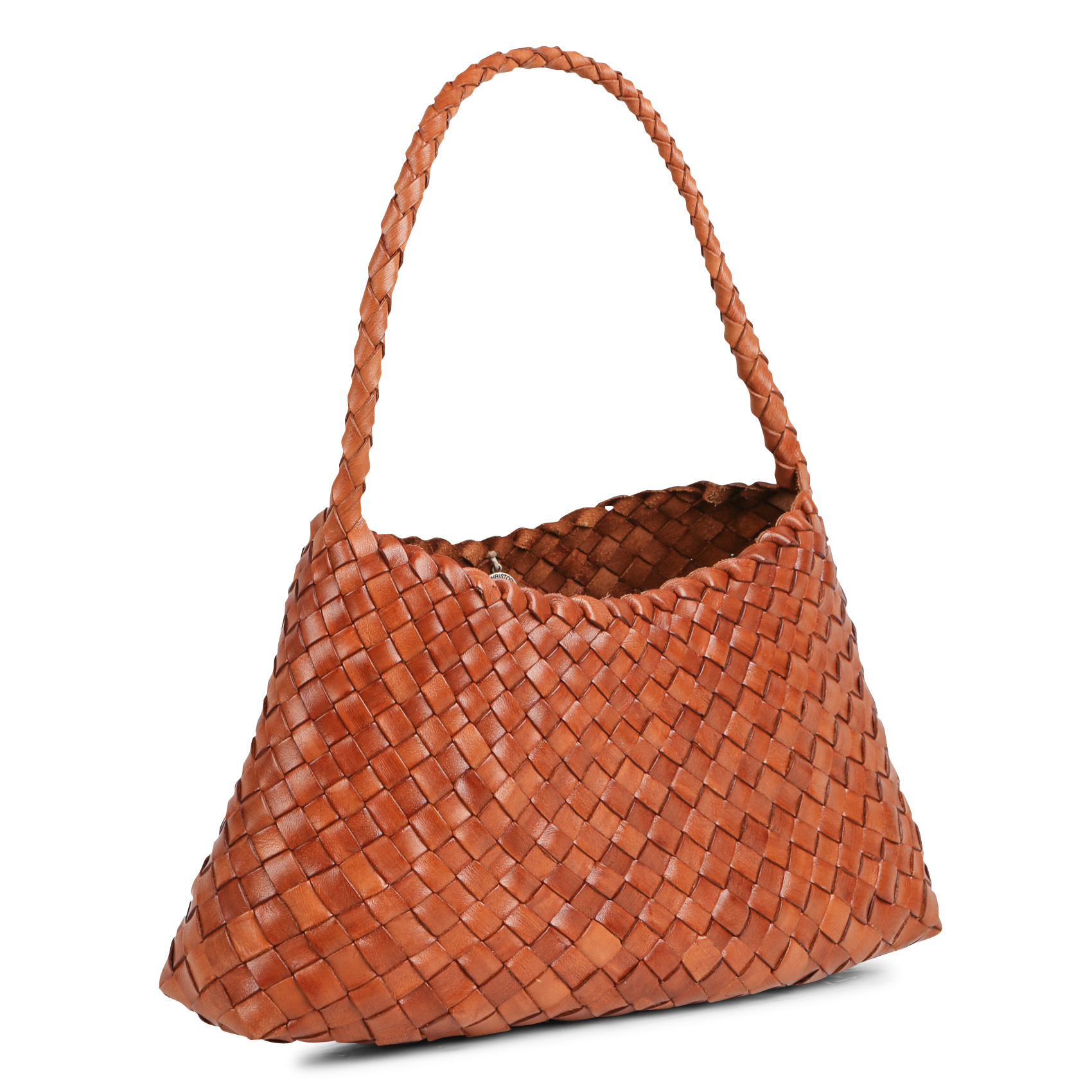 Woven leather basket DRAGON DIFFUSION Brown