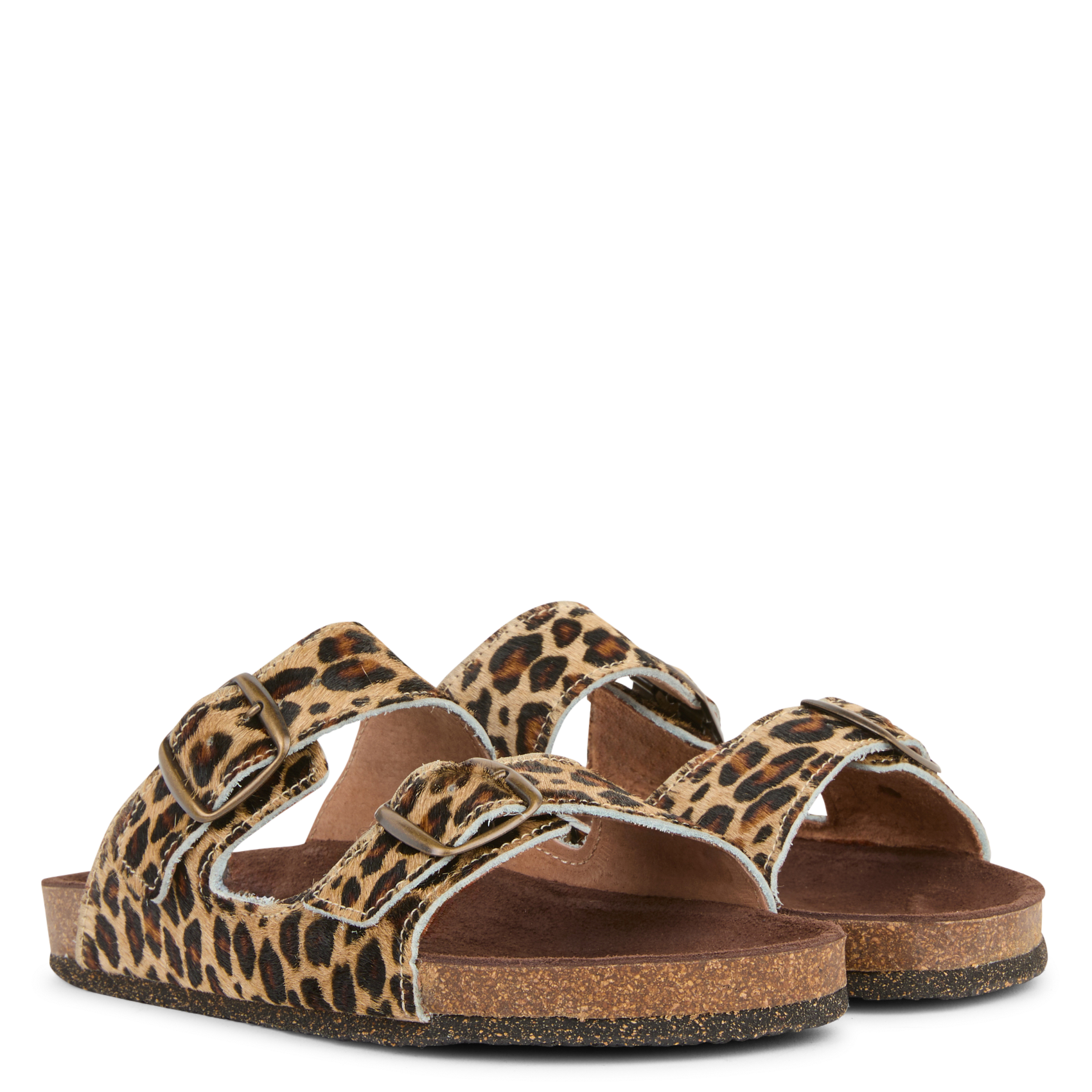 Pony skin leather sandals BOSABO Multicolored