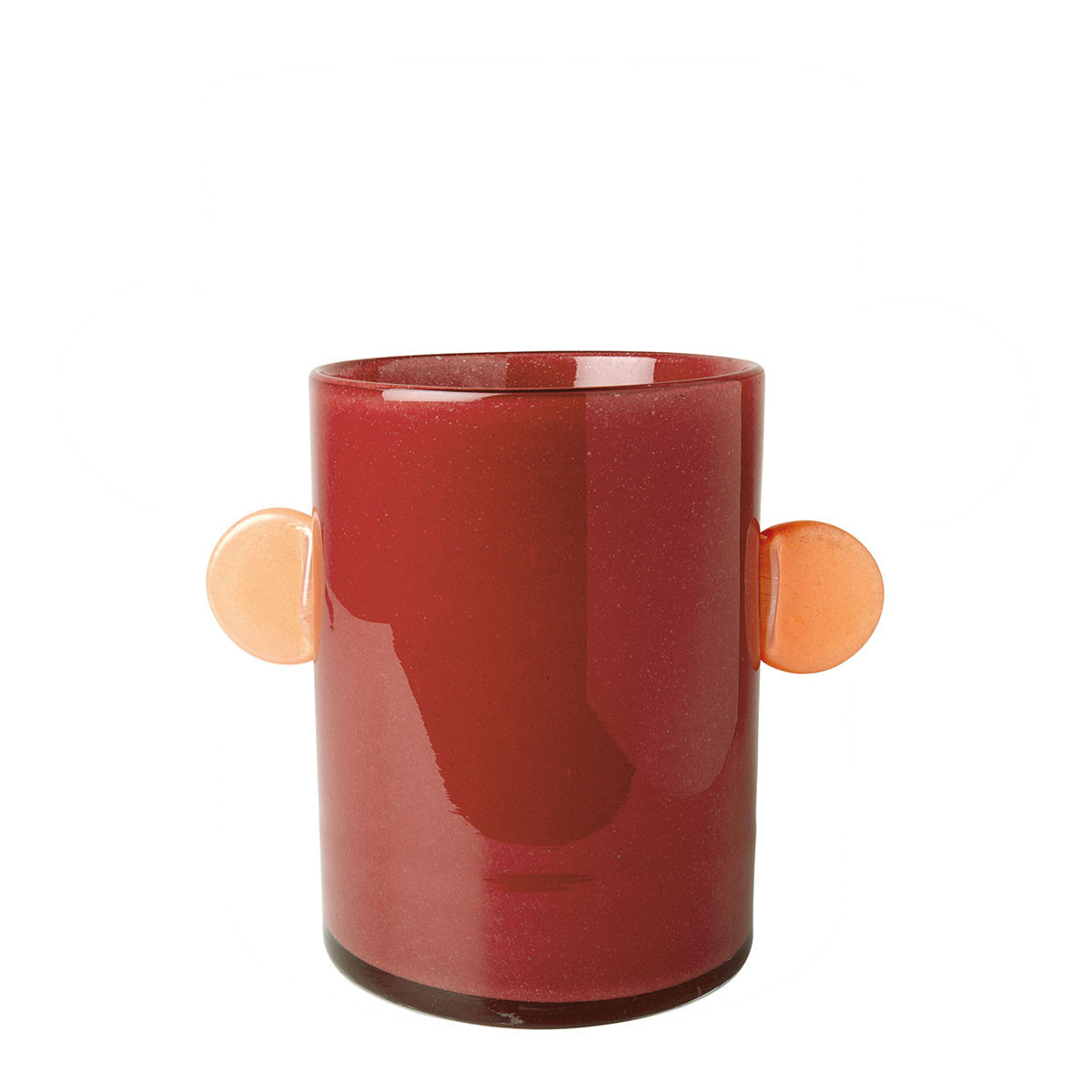 Glass pipe vase BLANC D'IVOIRE Red