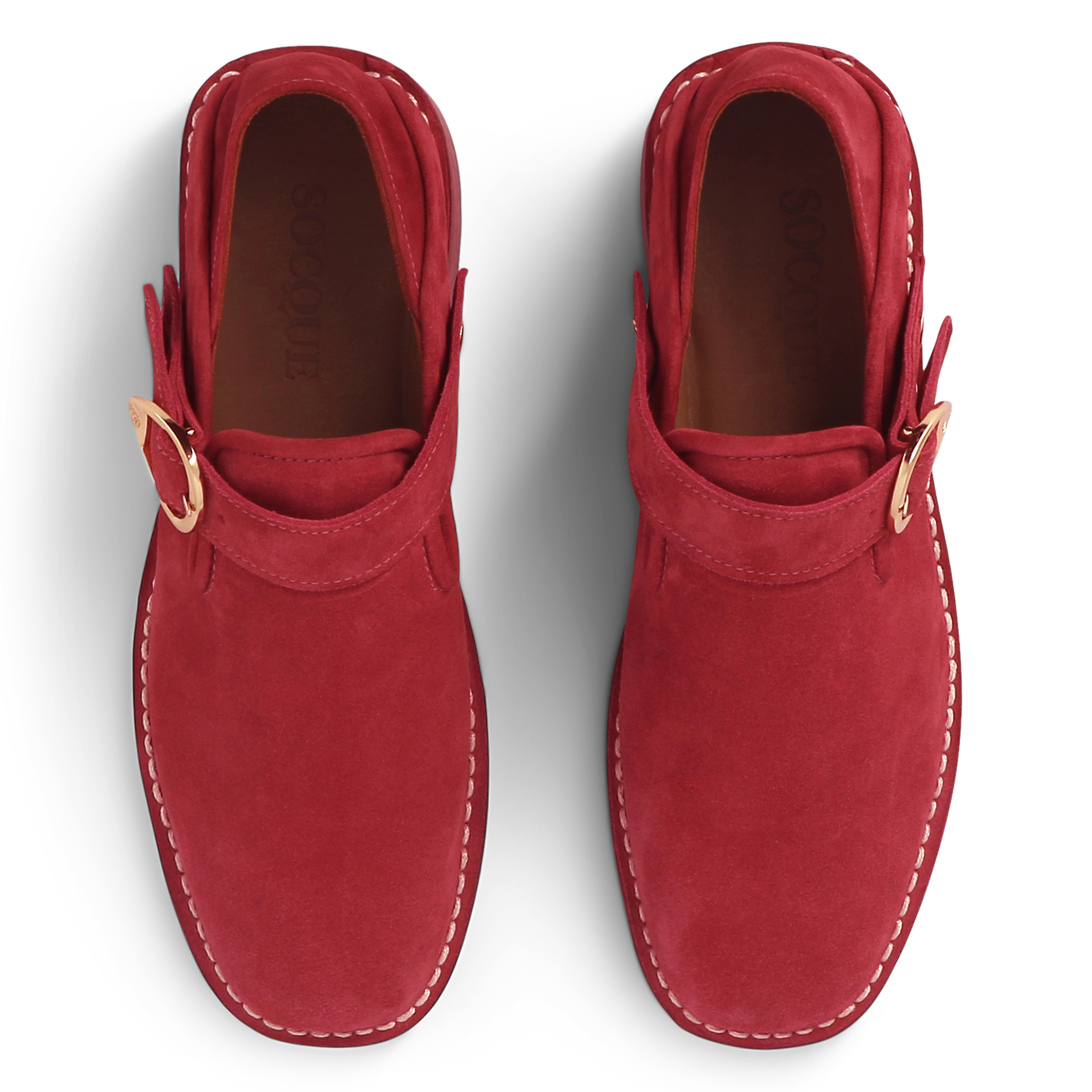 Leather loafers SOCQUE PARIS Pink
