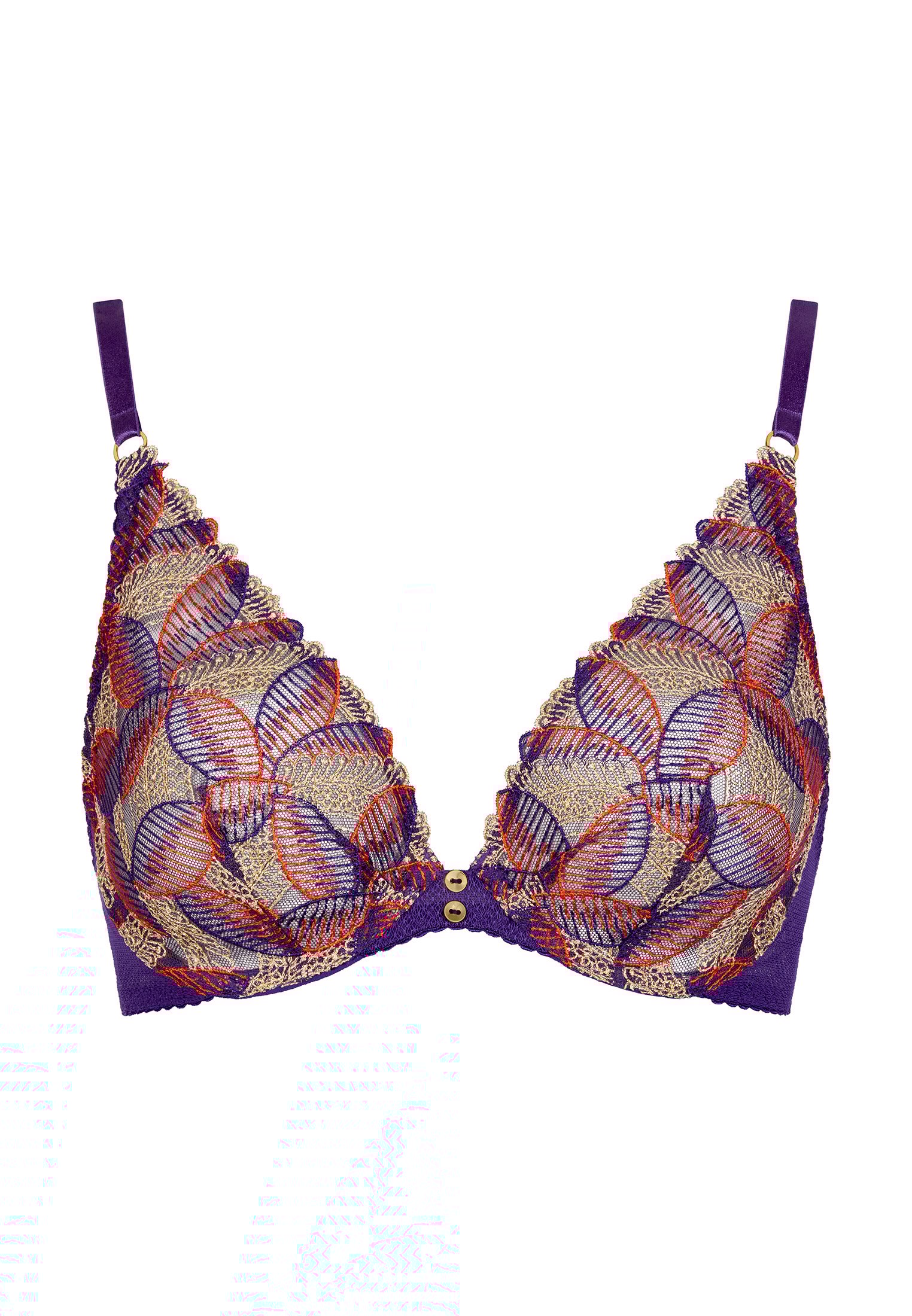 A la Folie kohl black underwired triangle bra AUBADE Purple