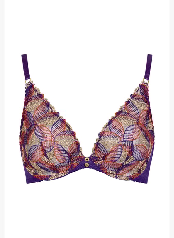 A la Folie kohl black underwired triangle bra | Purple by AUBADE A la Folie kohl black underwired triangle bra Purple