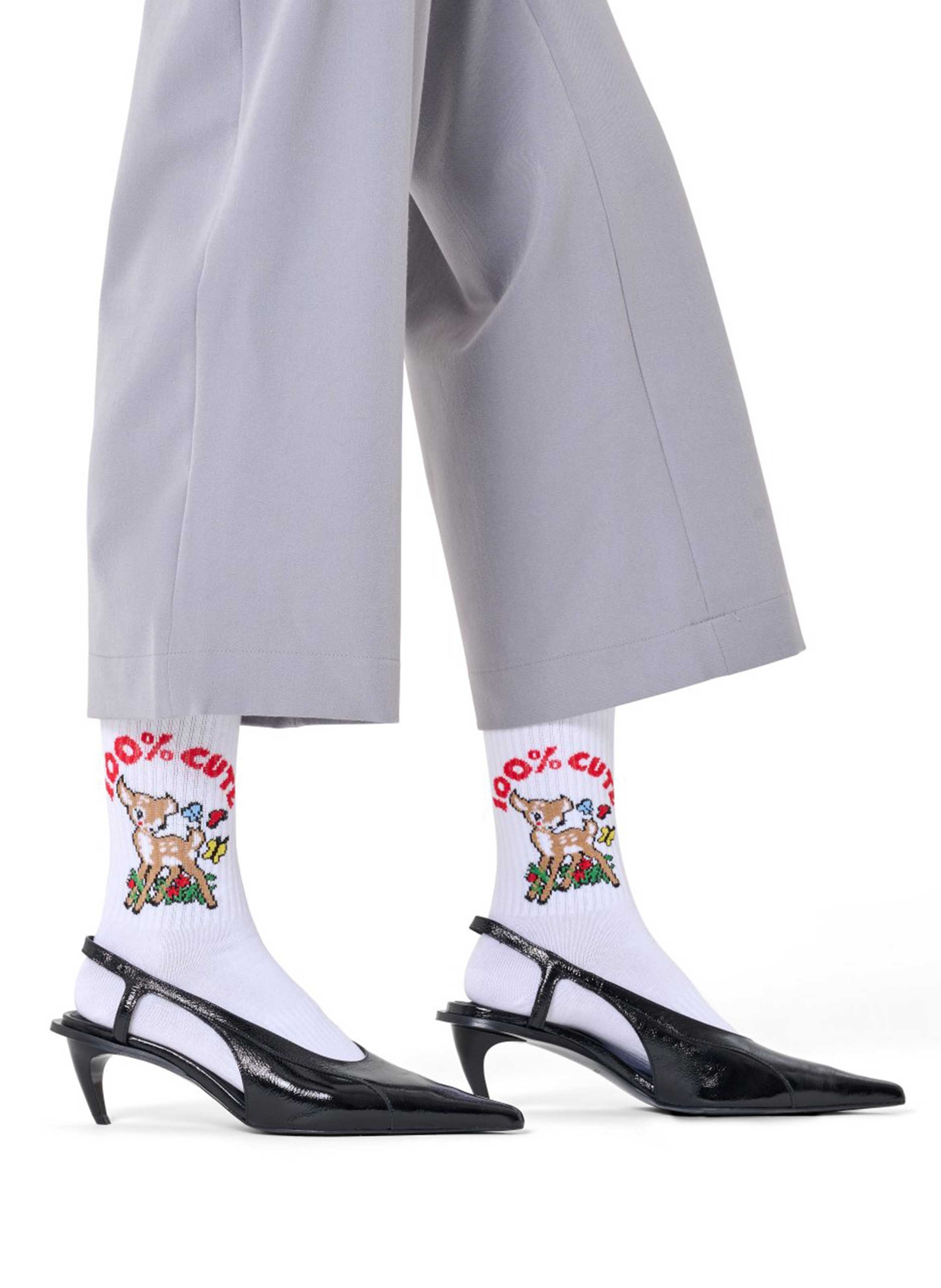 Baumwollsocken mit Logo HAPPY SOCKS Weiss