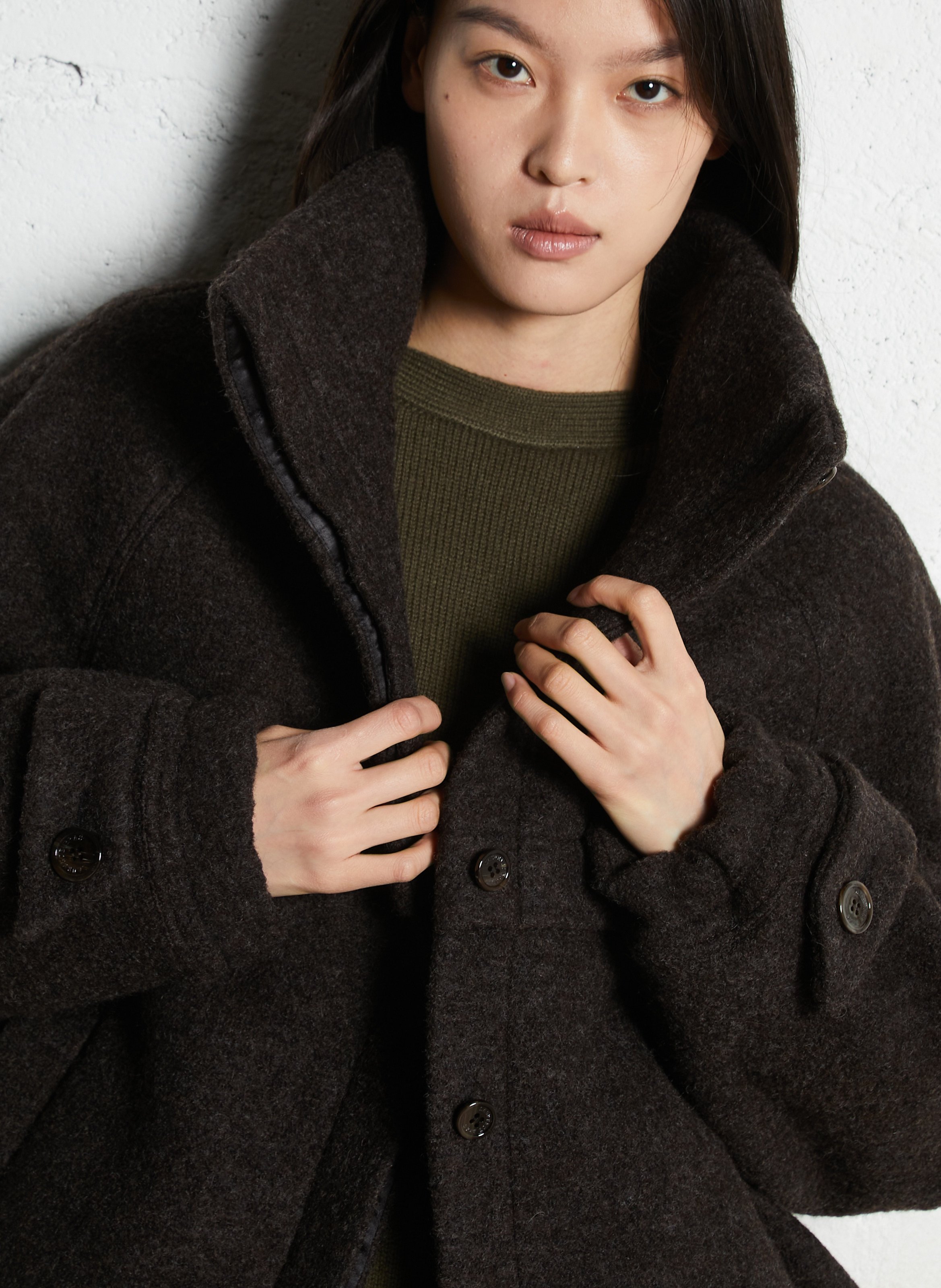 Oversize-Wolljacke LAURENCE BRAS Braun