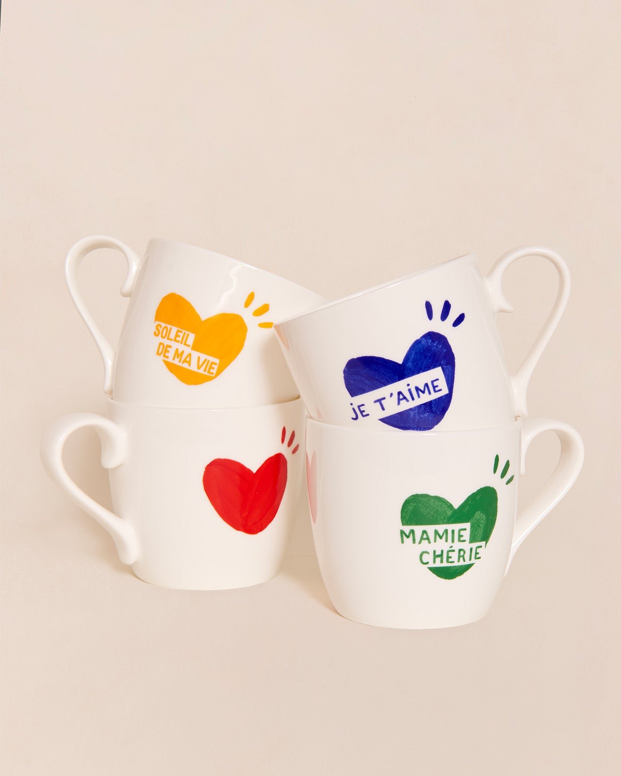 Le mug coeur solaire EMOI EMOI Rouge