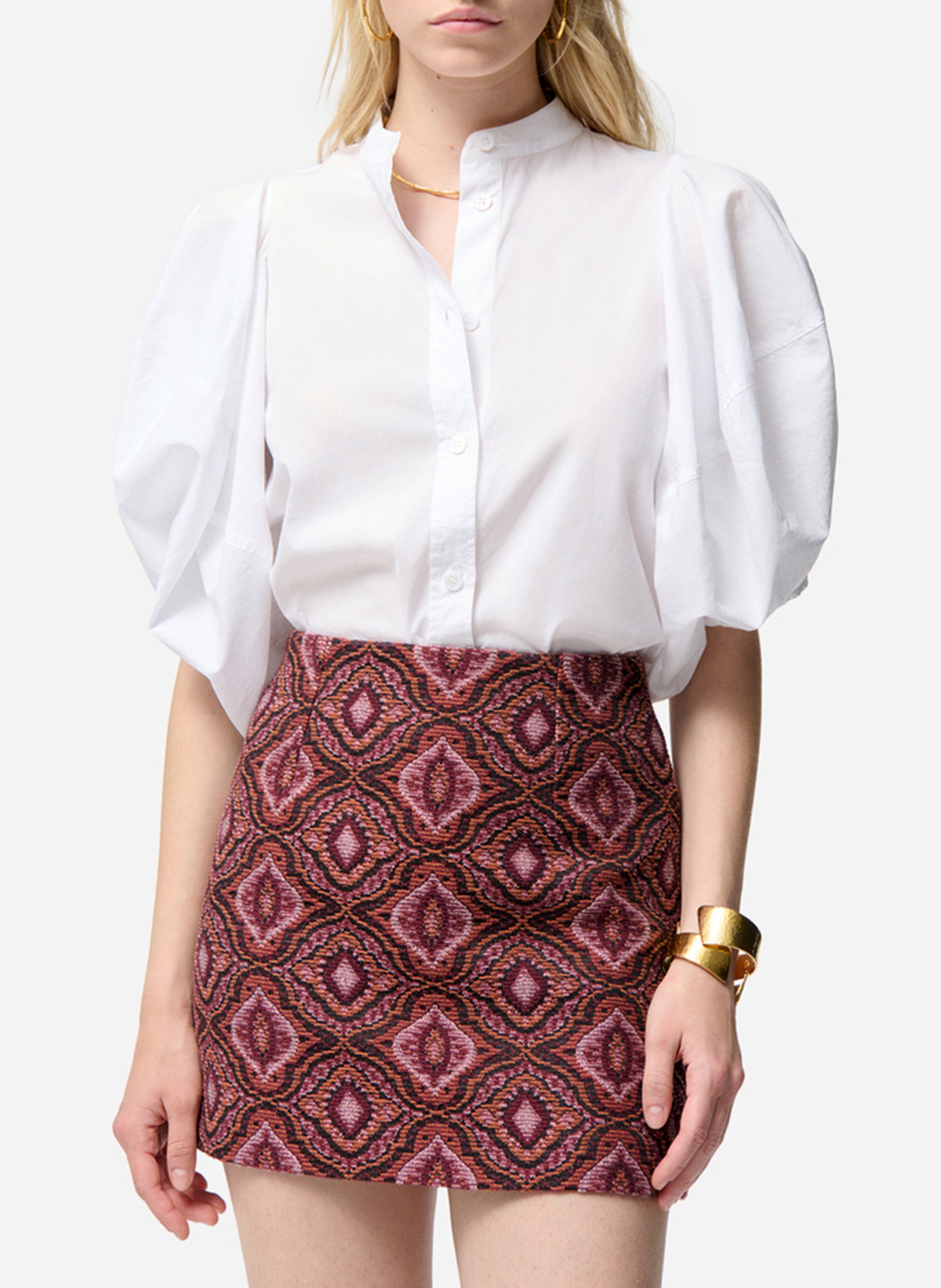 Jupe courte en coton mélangé VANESSA BRUNO Multicolore