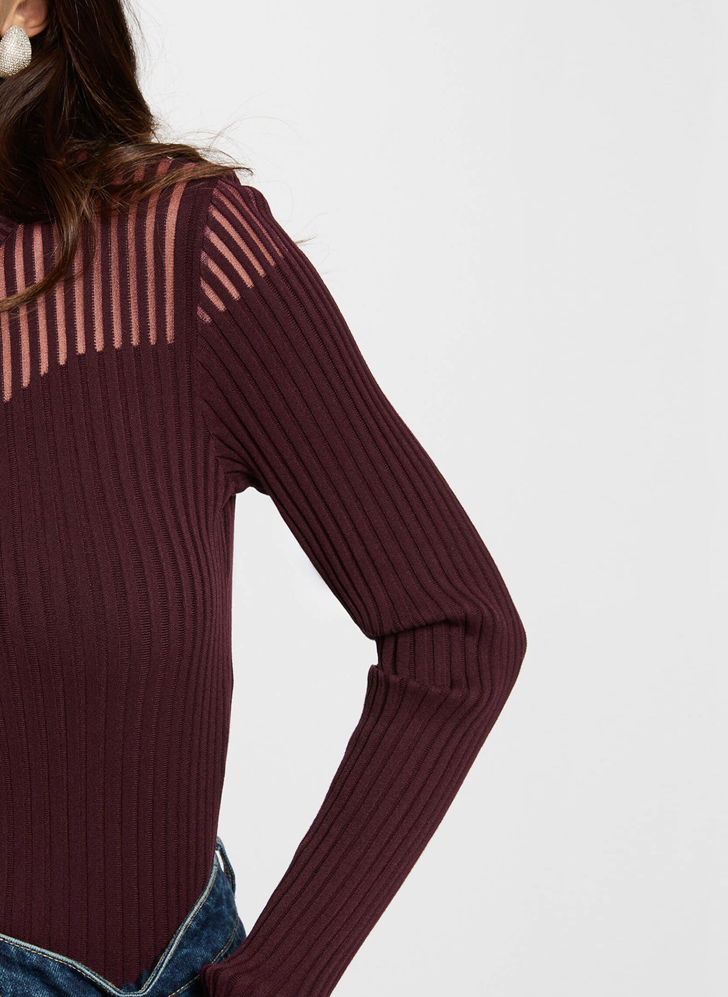 High-neck sweater MORGAN Purple