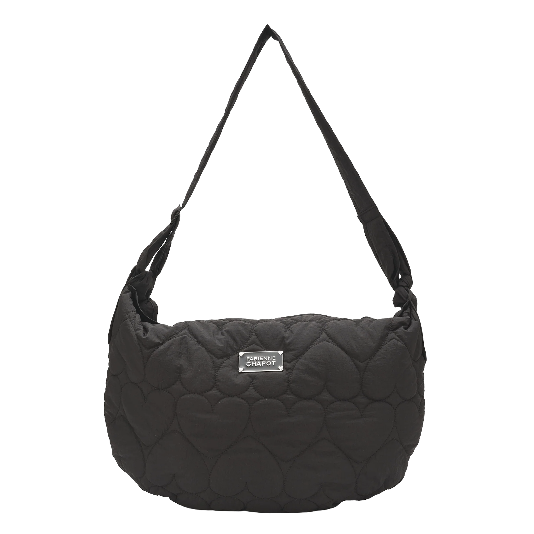 Sac bandoulière matelassage cœur FABIENNE CHAPOT Noir