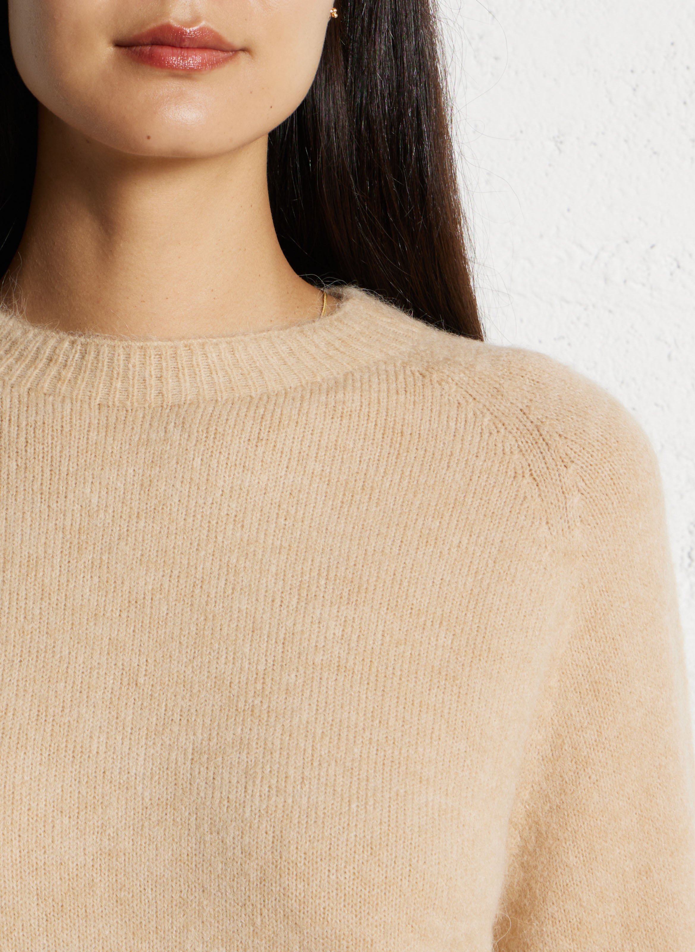 Pull col rond  PLEASE Beige