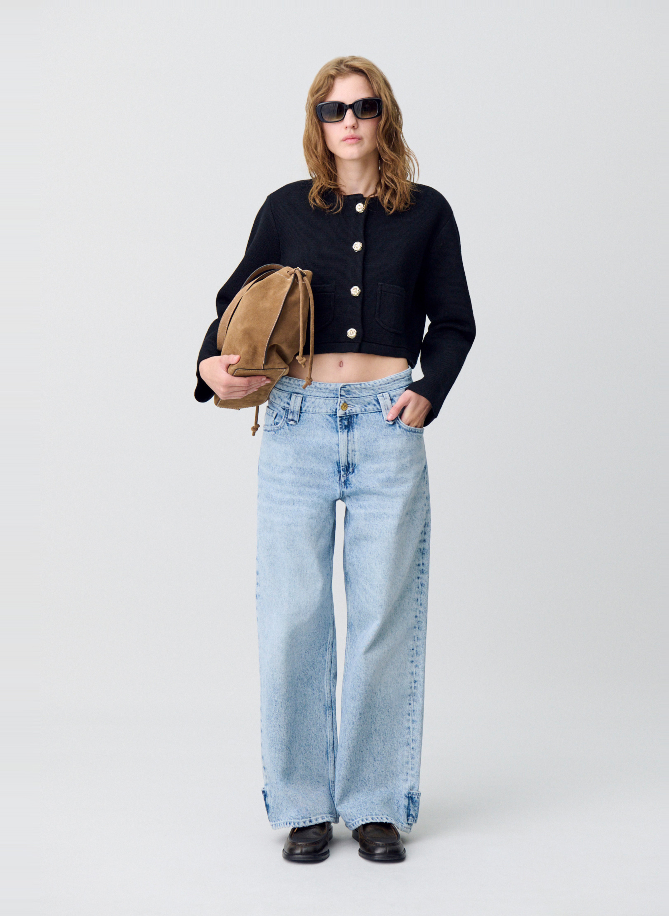 Jean large délavé en coton CLAUDIE PIERLOT Bleu