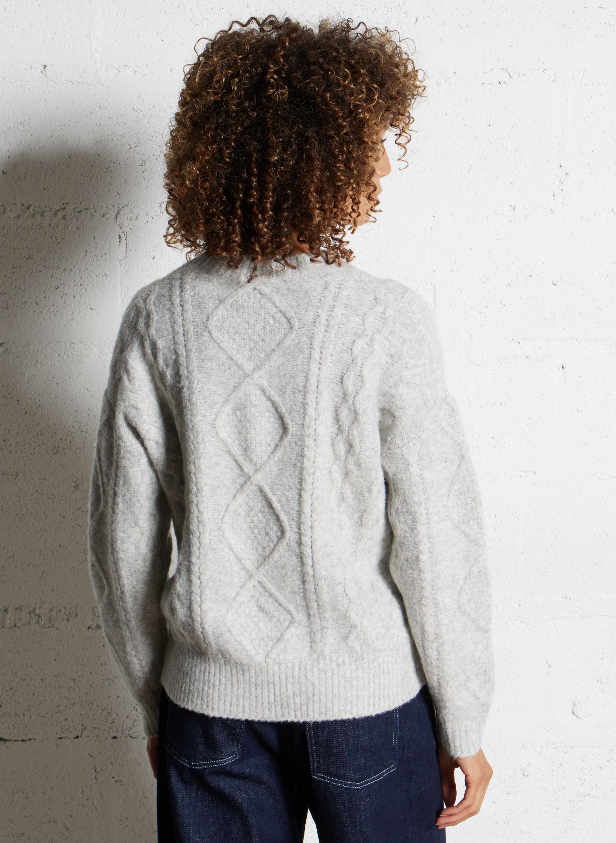 Pull col rond  HARTFORD Gris