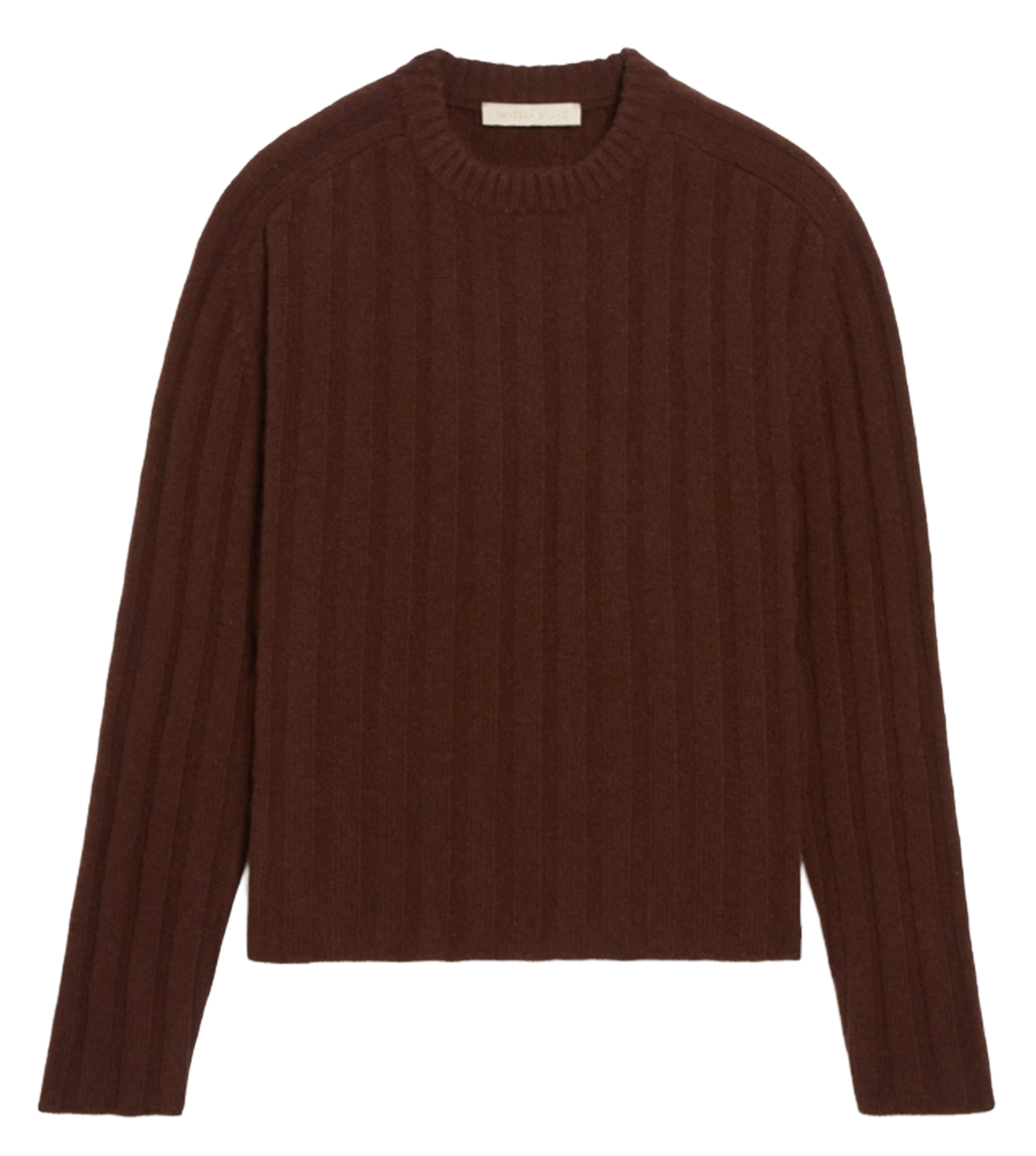 Pull col rond en cachemire VANESSA BRUNO Marron